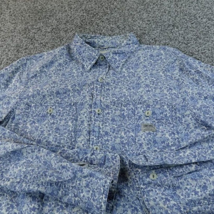 Ralph Lauren Denim & Supply Ralph Lauren Shirt Mens M Blue Floral Print Button Up Long Sleeve Size US M / EU 48-50 / 2 - 3 Thumbnail