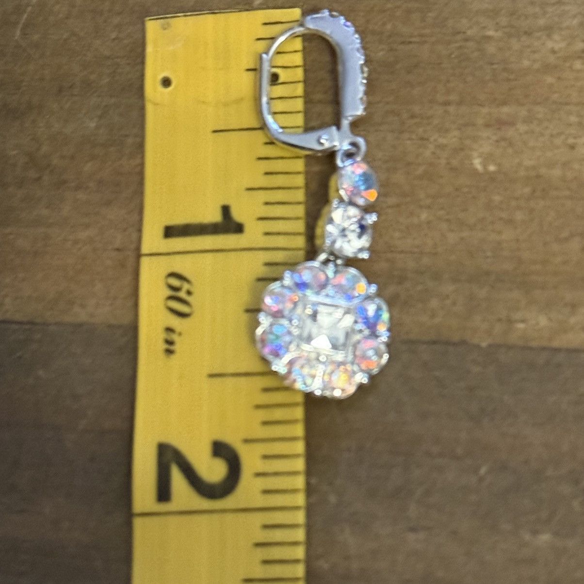 Givenchy Givenchy silver tone AB crystal flower drop earrings Size ONE SIZE - 3 Thumbnail