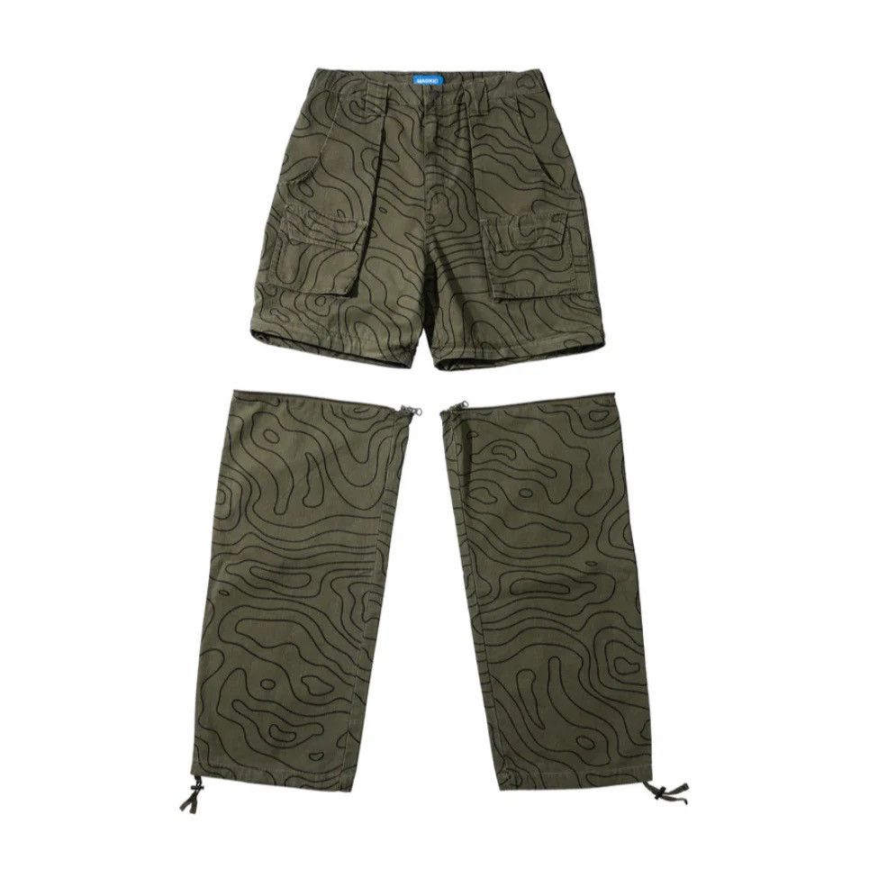 Market MARKET (Chinatown Market) TOPO MORAINE ZIPPER PANTS - KELP Size US 30 / EU 46 - 6 Thumbnail