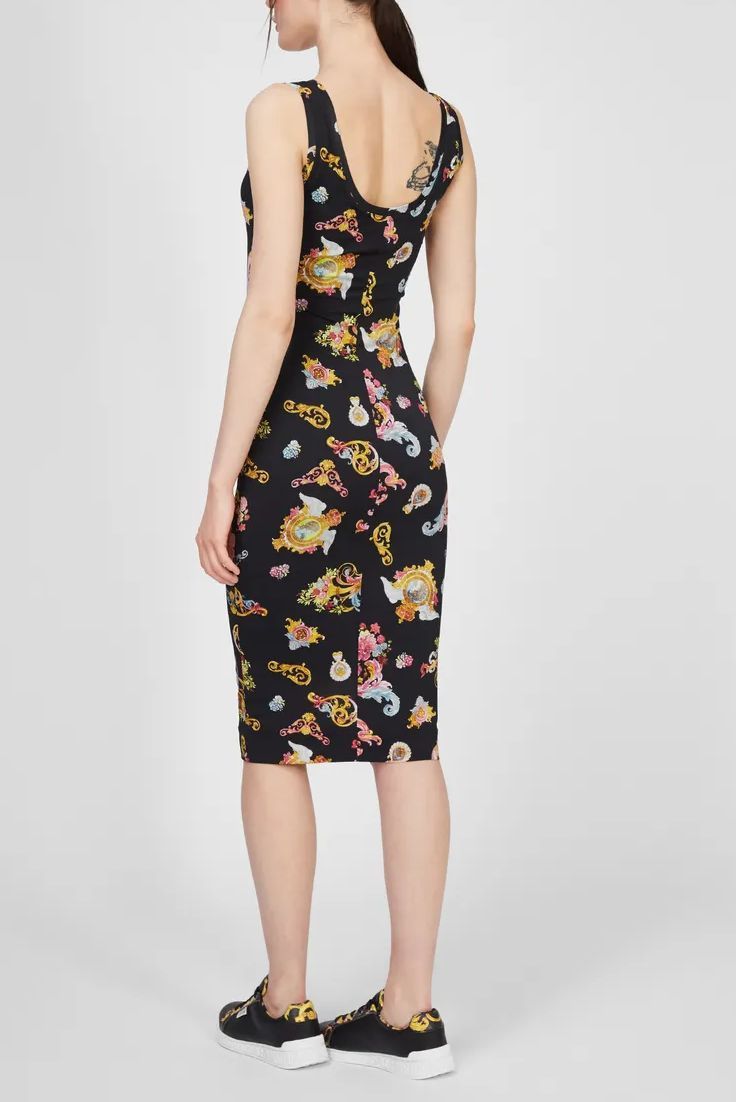 Versace Jeans Couture Versace Jeans Couture Paisley Modern Print Dress US 12 Size XL / US 12-14 / IT 48-50 - 2 Thumbnail