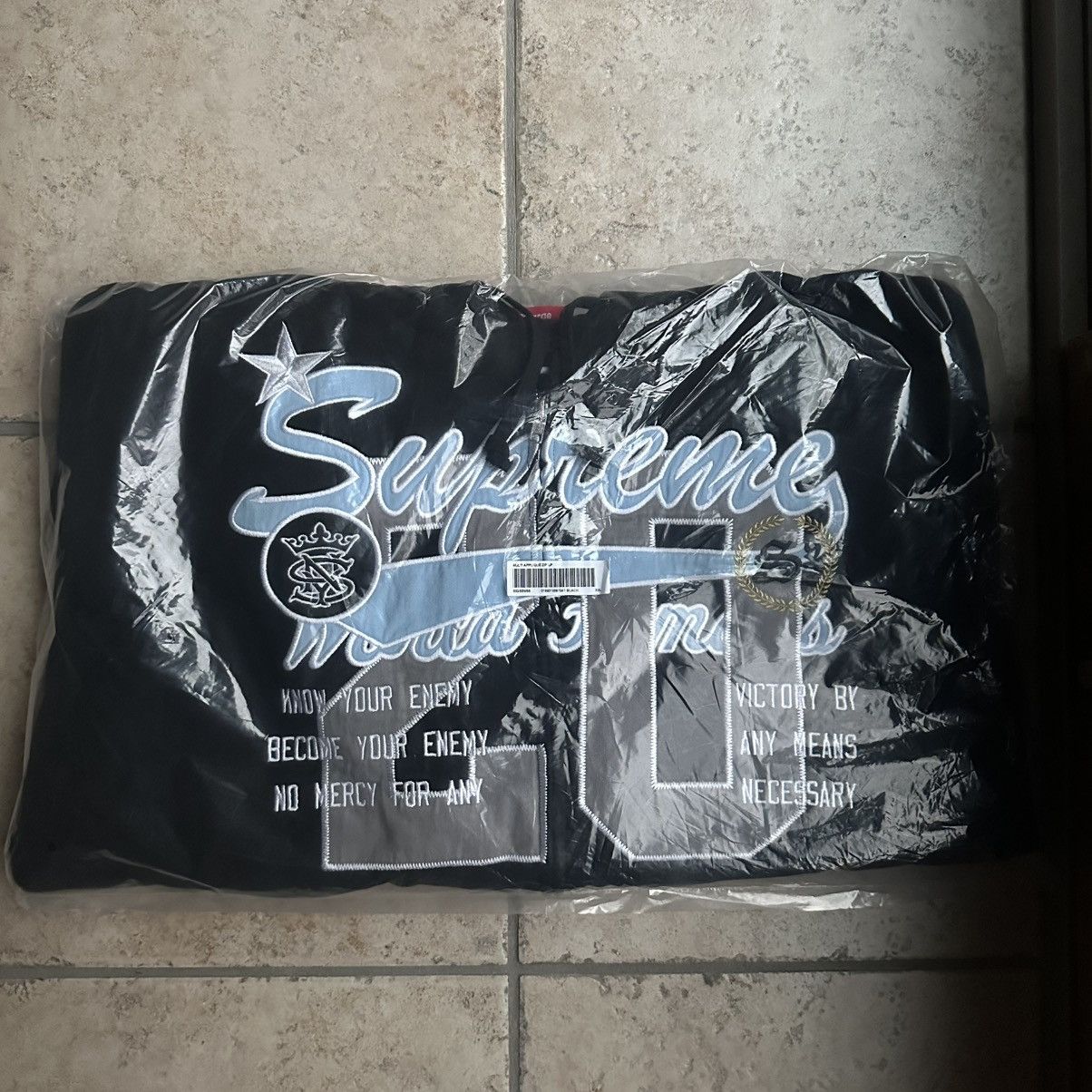 Supreme Supreme Warriors Applique Zip Up Hooded Sweatshirt Black Size US XXL / EU 58 / 5 - 1 Thumbnail