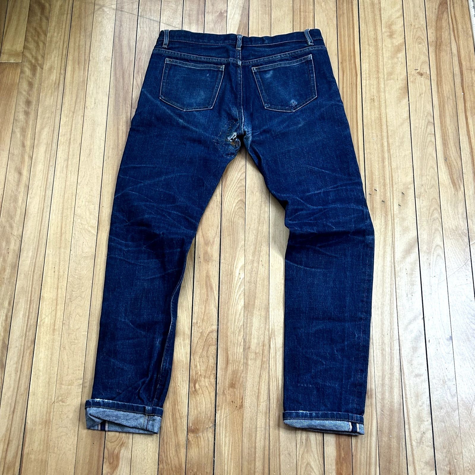 Vintage APC Selvedge Red Line Raw Denim Jeans Size 33 Size US 33 - 2 Thumbnail