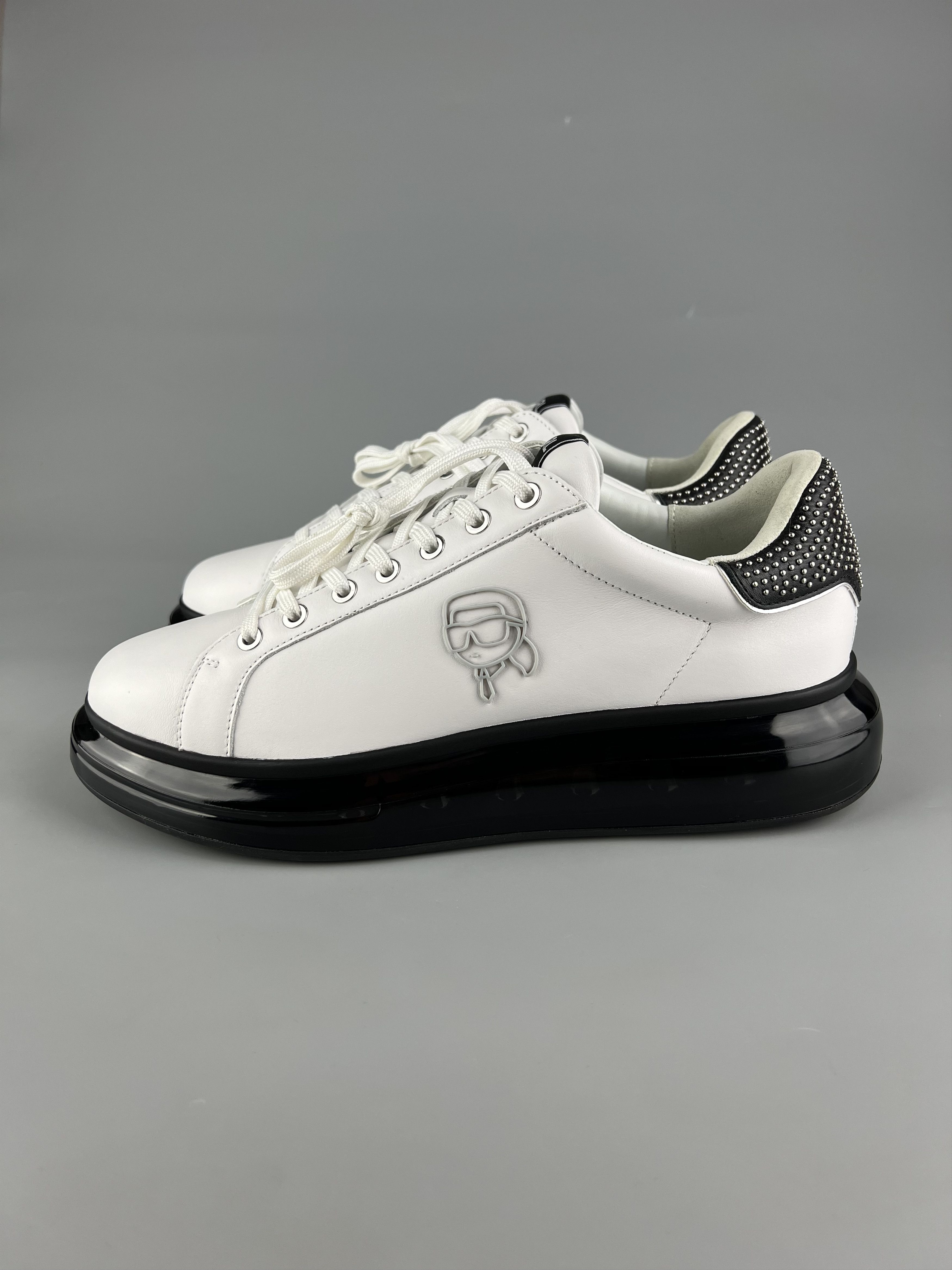 Karl Lagerfeld Karl Lagerfeld Men's Karl Iconic Leather Sneakers US 12 Size US 12 / EU 45 - 2 Thumbnail