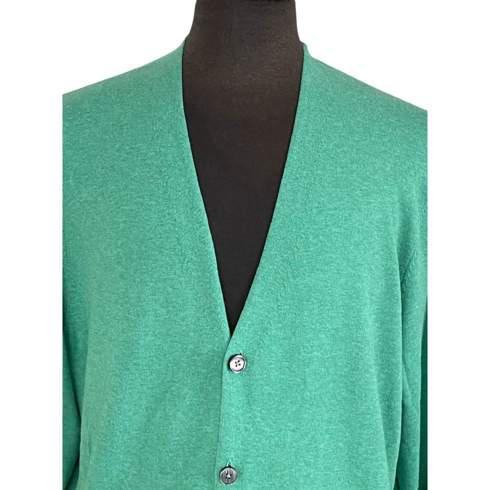 Brooks Brothers Brooks Brothers Cardigan 100% Combed Cotton Green 5-Button Sweater Size XL Size US XL / EU 56 / 4 - 2 Thumbnail