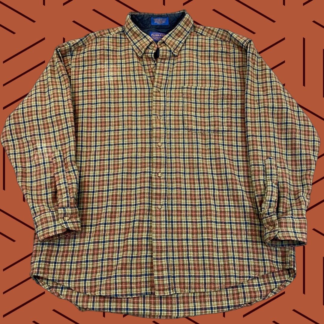 Pendleton VINTAGE Pendleton Mens Shirt XL Brown Plaid Wool Button-Down Casual Outerwear Size US XL / EU 56 / 4 - 1 Thumbnail