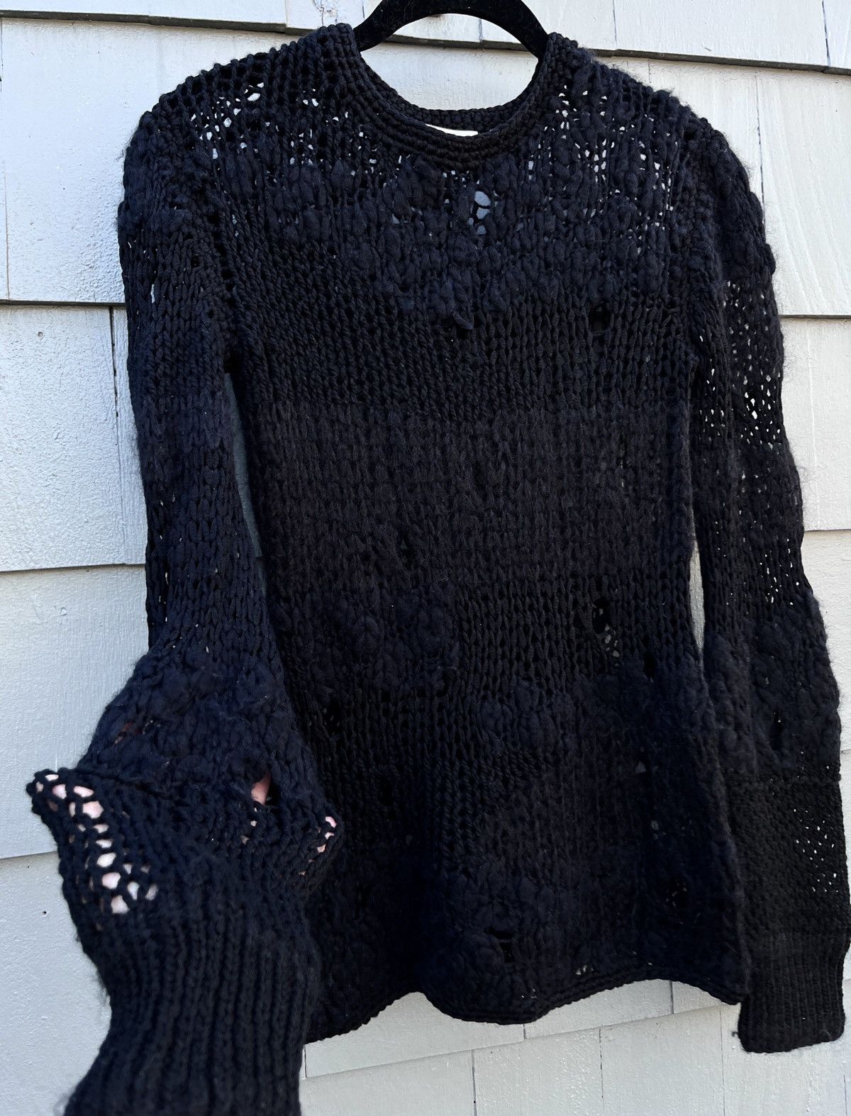 Helmut Lang Helmut Lang distress grunge knit Size US M / EU 48-50 / 2 - 8 Thumbnail