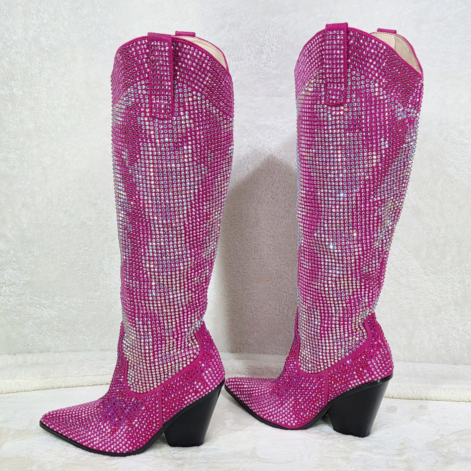 Other Cotton Candy Cowgirl Country Western Glamour Rhinestones Boo Size US 8.5 / IT 38.5 - 2 Thumbnail
