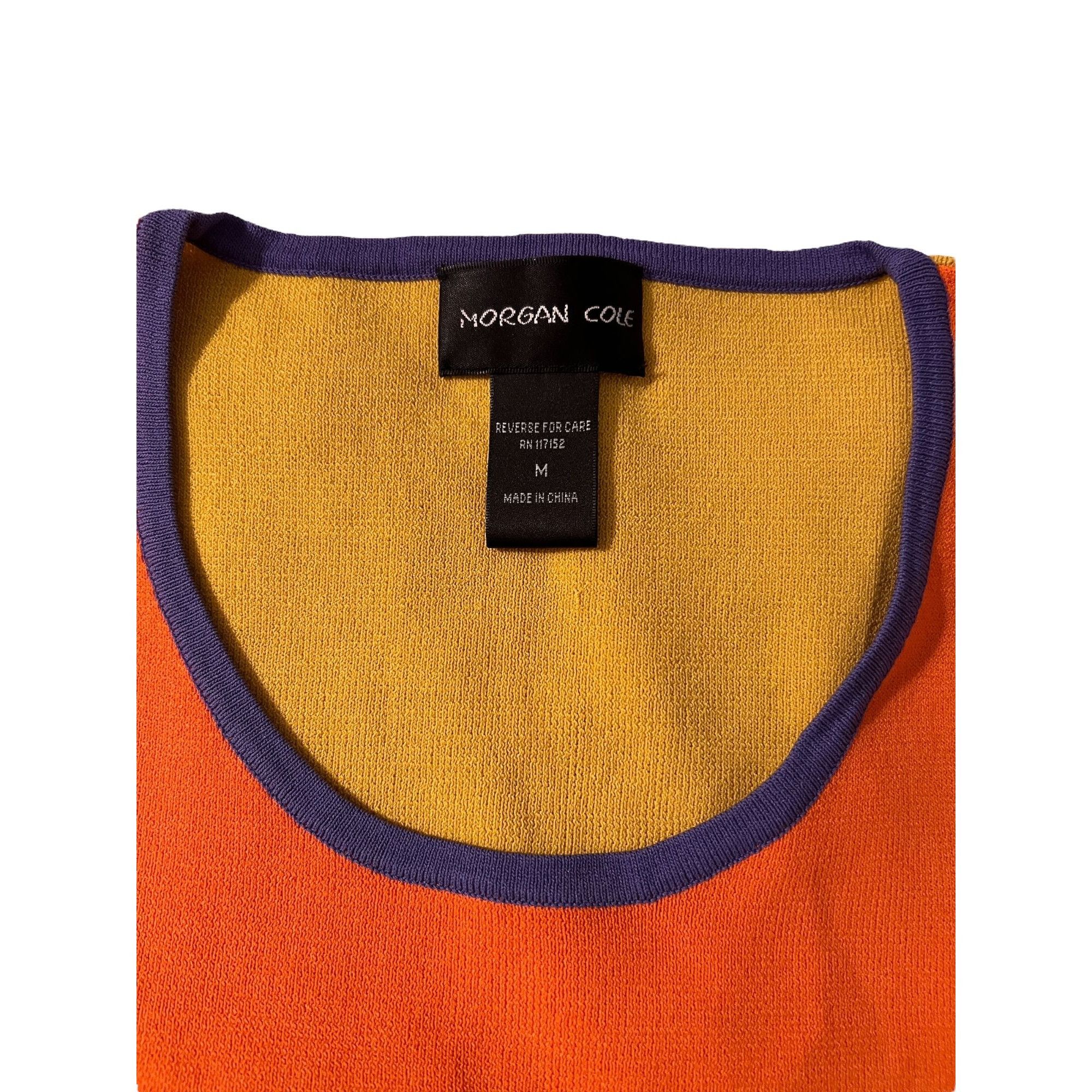Other Morgan Cole Shirt Sweater Colorblock Sequin pineapple orange Size M / US 6-8 / IT 42-44 - 4 Thumbnail