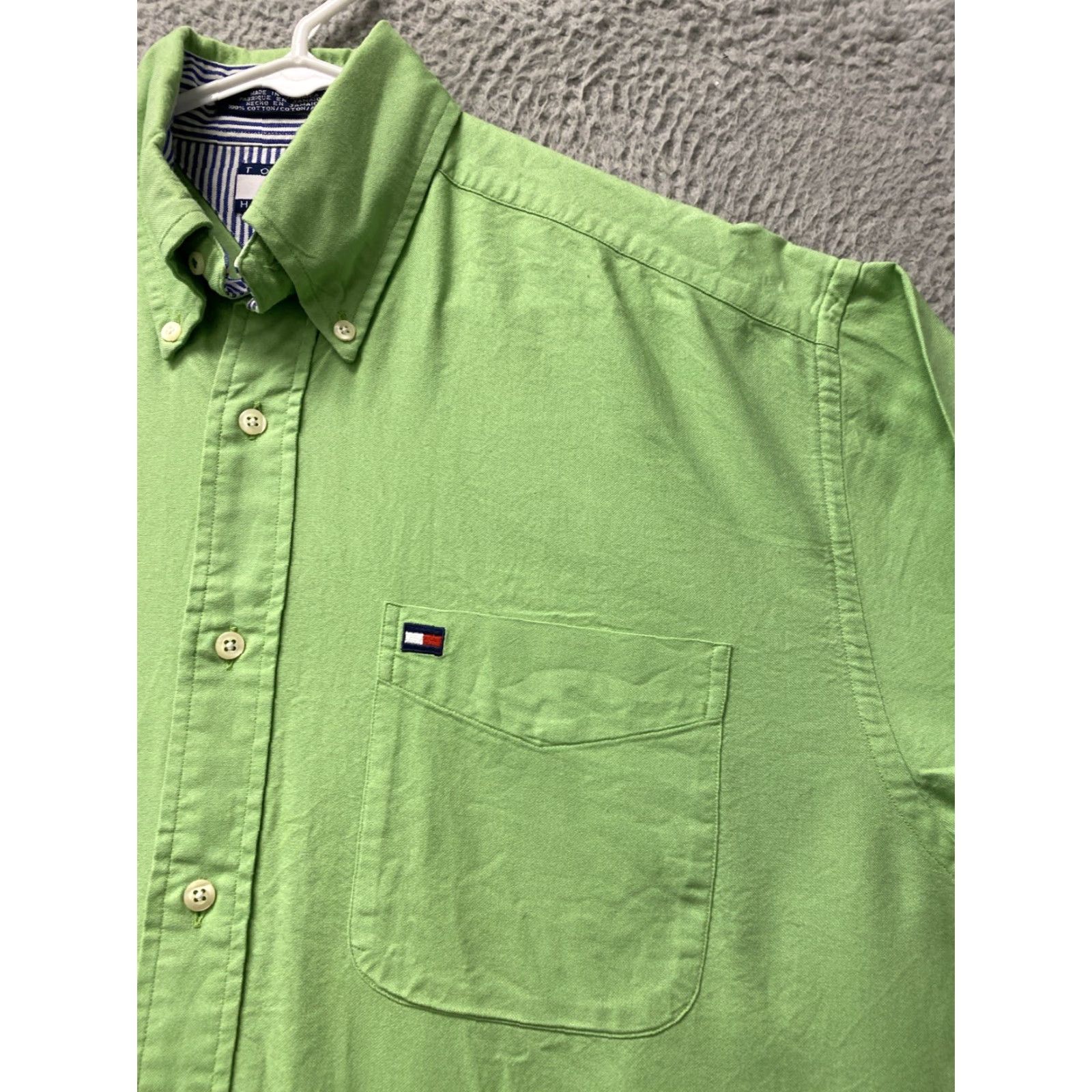 Tommy Hilfiger VINTAGE Tommy Hilfiger Tommy Jeans Men's Green Long Sleeve Shirt M 90s Logo Casual Size US M / EU 48-50 / 2 - 3 Thumbnail
