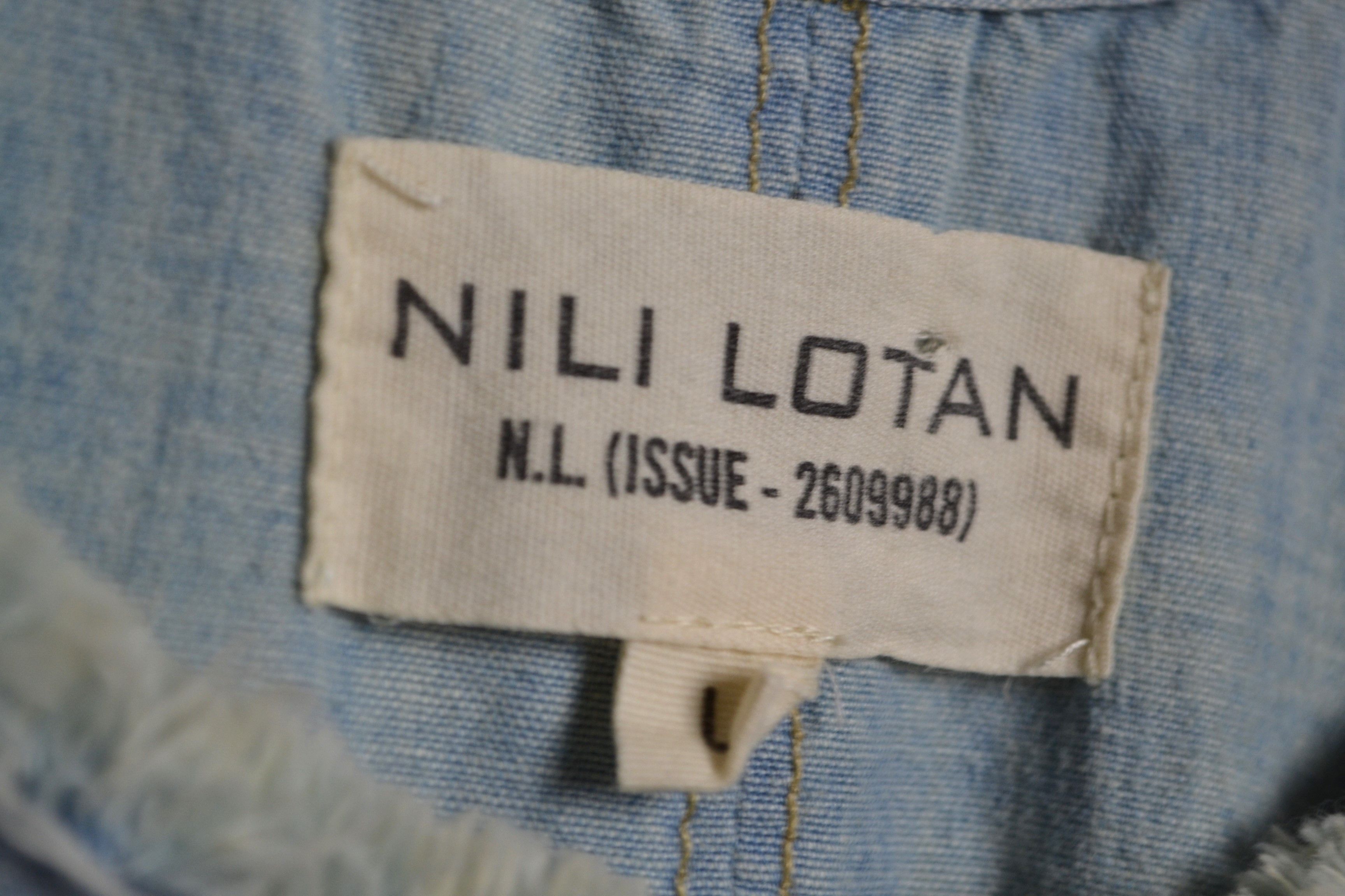 Nili Lotan Nili Lotan Helena Tank L Frayed Denim Sleeveless Scoop Neck Size L / US 10 / IT 46 - 3 Thumbnail