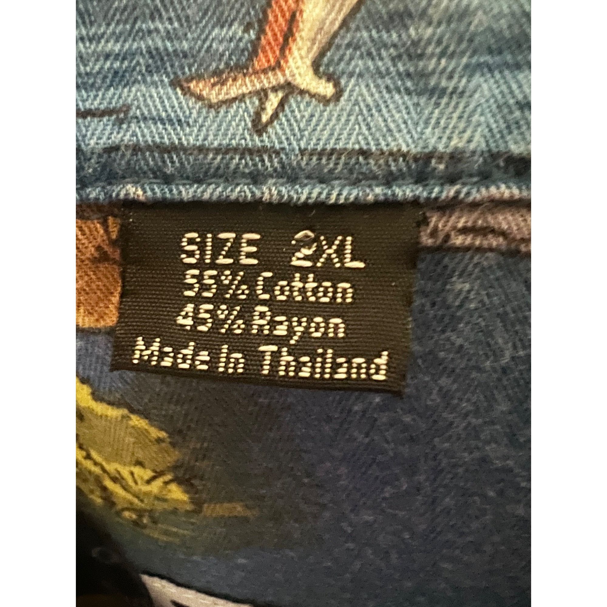 Vintage David Carey Vintage Blue Hawaiian Button Up Shirt Mediu Size US XXL / EU 58 / 5 - 7 Thumbnail
