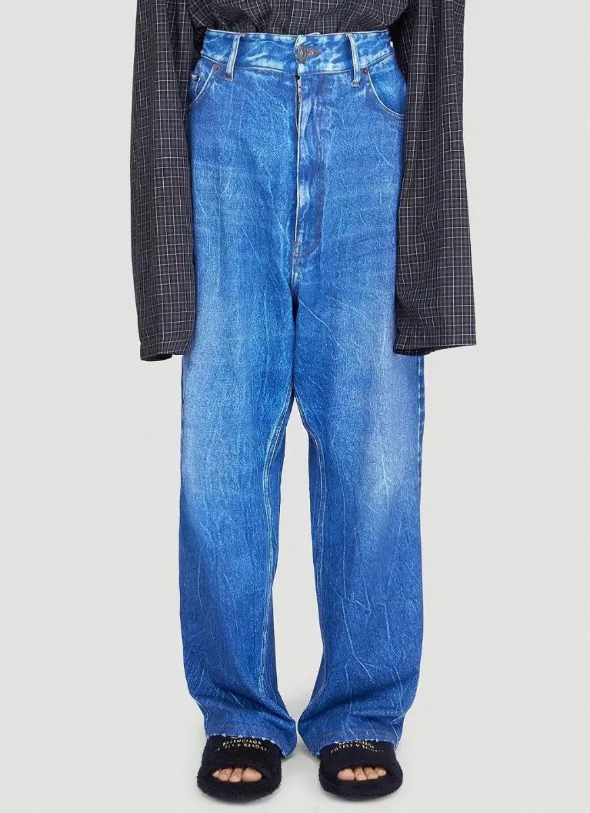 Balenciaga Balenciaga Trompe L'oeil Denim Pants Size US 32 / EU 48 - 7 Thumbnail