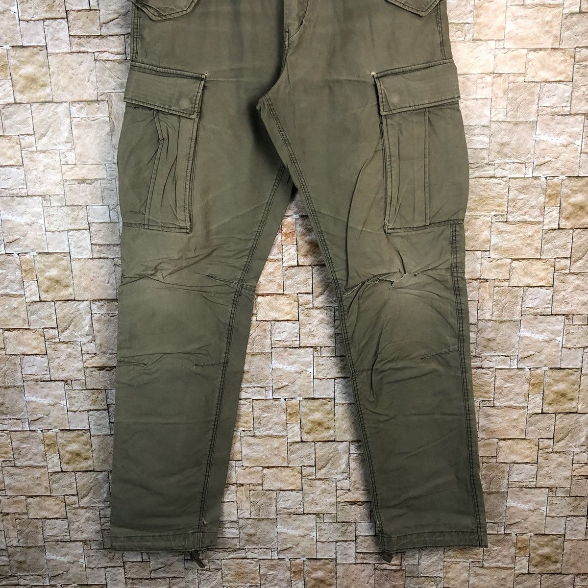 Japanese Brand H&M Green Cargo Multipocket Pants #A601 Size US 29 - 3 Thumbnail