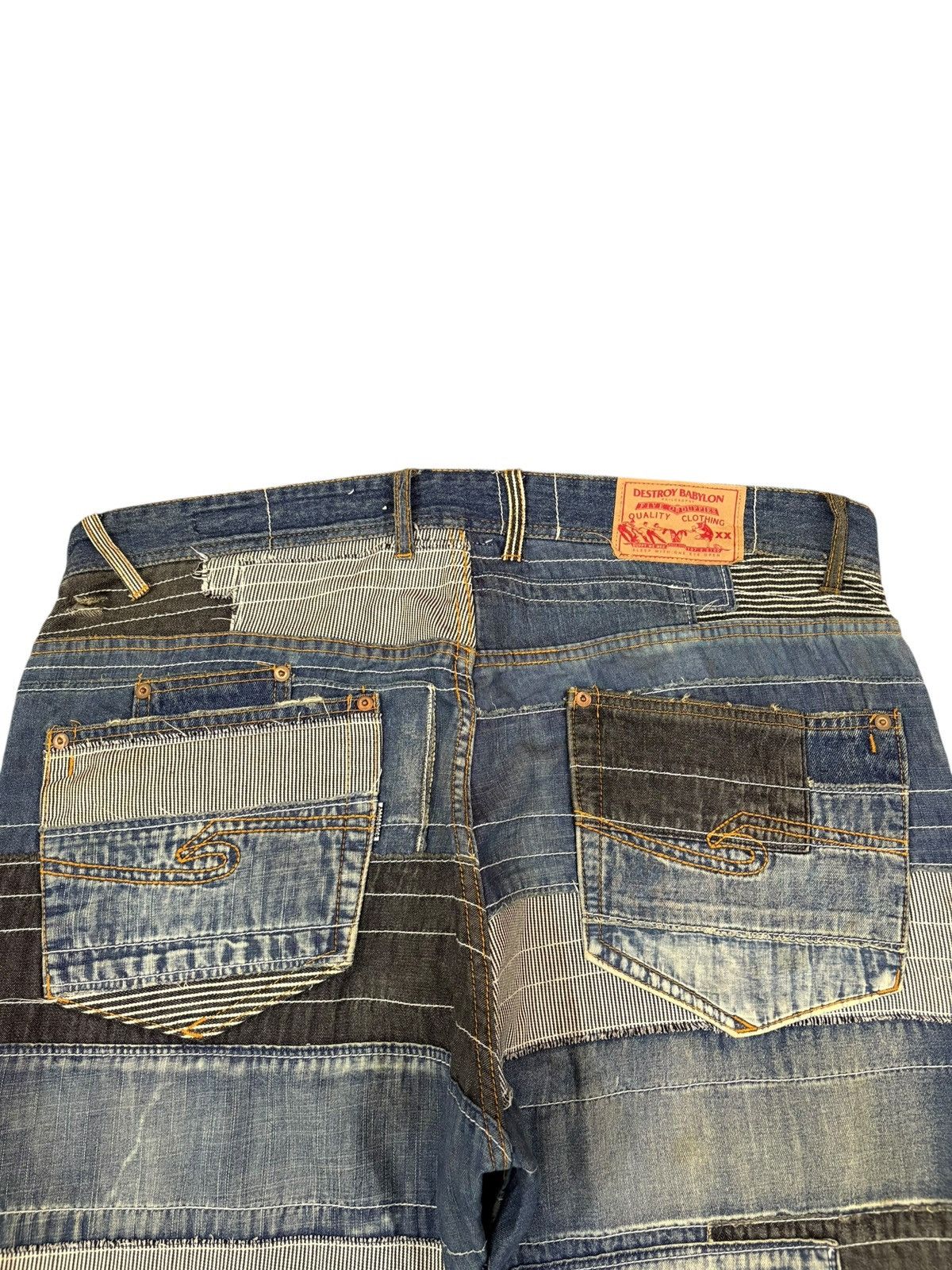 Japanese Brand Vintage Japanese Brand Patched Hagi Loose Baggy Jeans Size US 40 / EU 56 - 8 Thumbnail