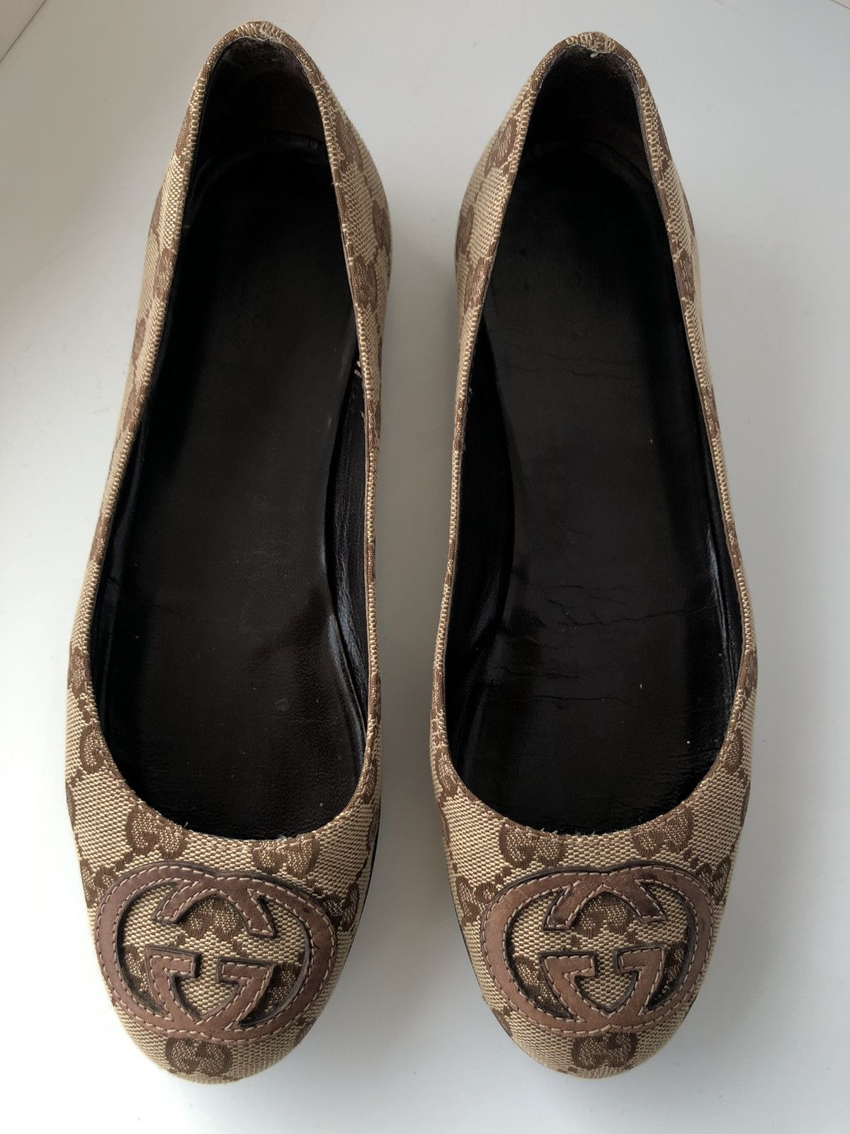 Gucci × Vintage Vintage Gucci monogram ballet flat Size US 5 / IT 35 - 9 Thumbnail
