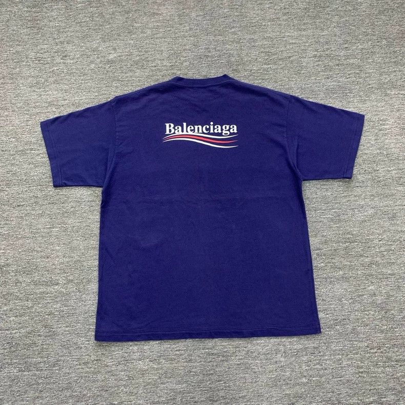 Balenciaga Balenciaga Blue Wave Coke Short Sleeves Size US S / EU 44-46 / 1 - 2 Thumbnail