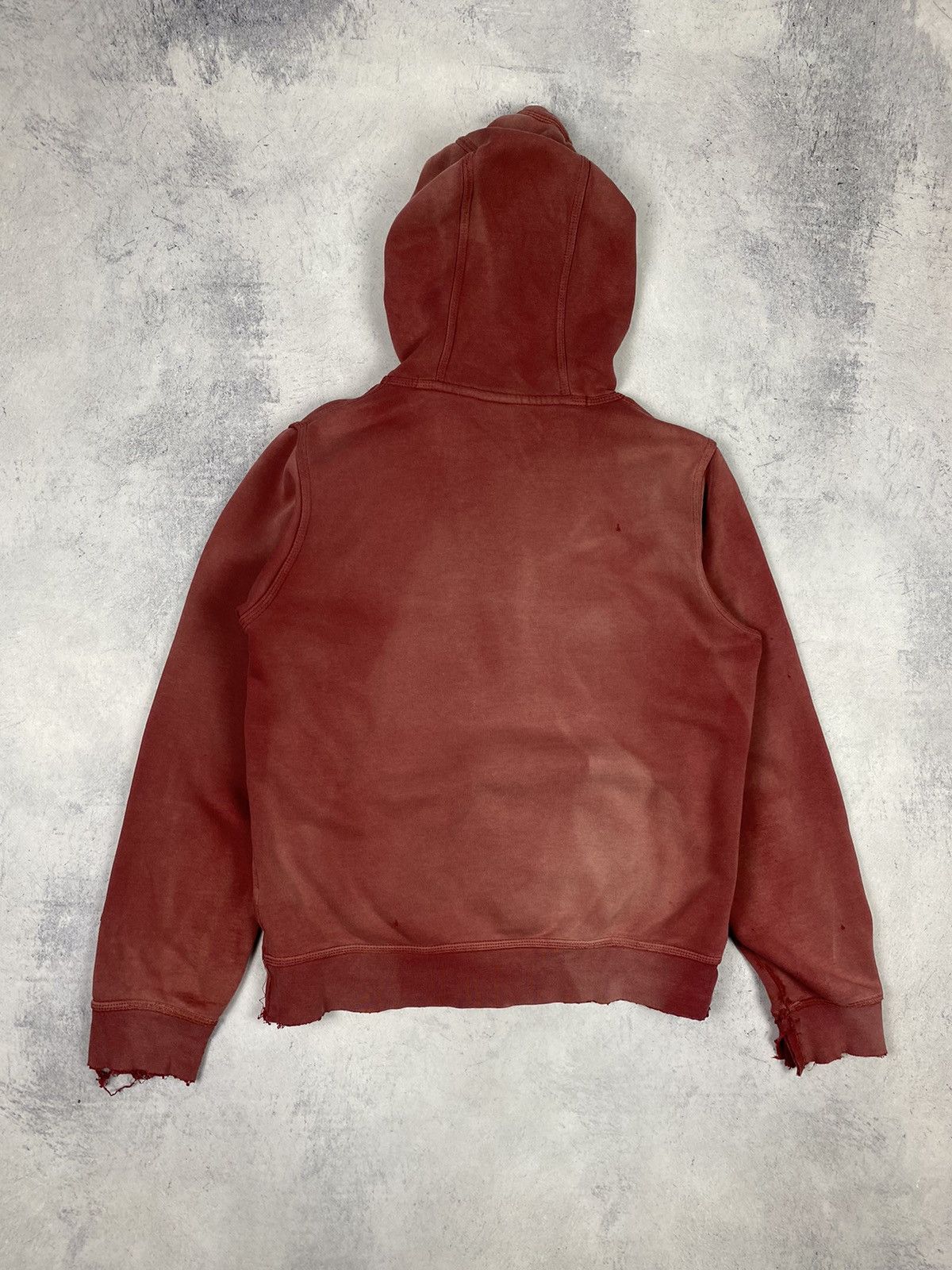 Nike × Vintage Vintage 00s Nike Big Logo Swoosh Distressed Hoodie y2k Drill Size US S / EU 44-46 / 1 - 21 Thumbnail