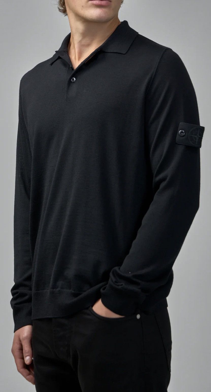 Stone Island Stone Island Ghost Wool Navy Blue Polo Shirt Sz L MSRP $525 Size US L / EU 52-54 / 3 - 3 Thumbnail