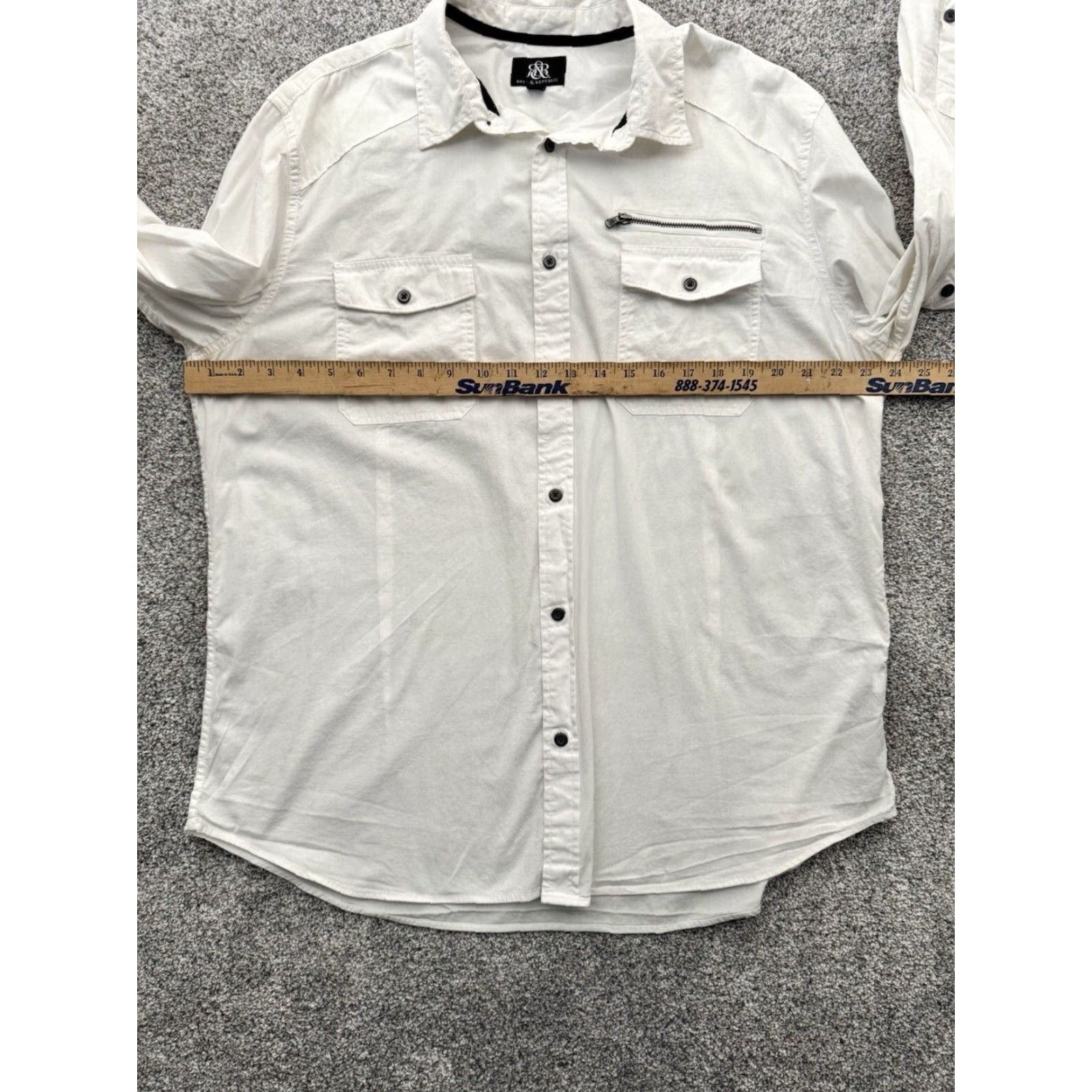 Vintage VINTAGE Rock & Republic Button Up Shirt Mens XL White Solid Long Sleeve Button Up Western Moto Biker Y2K Rockstar Edgy Mens Size US XL / EU 56 / 4 - 4 Thumbnail