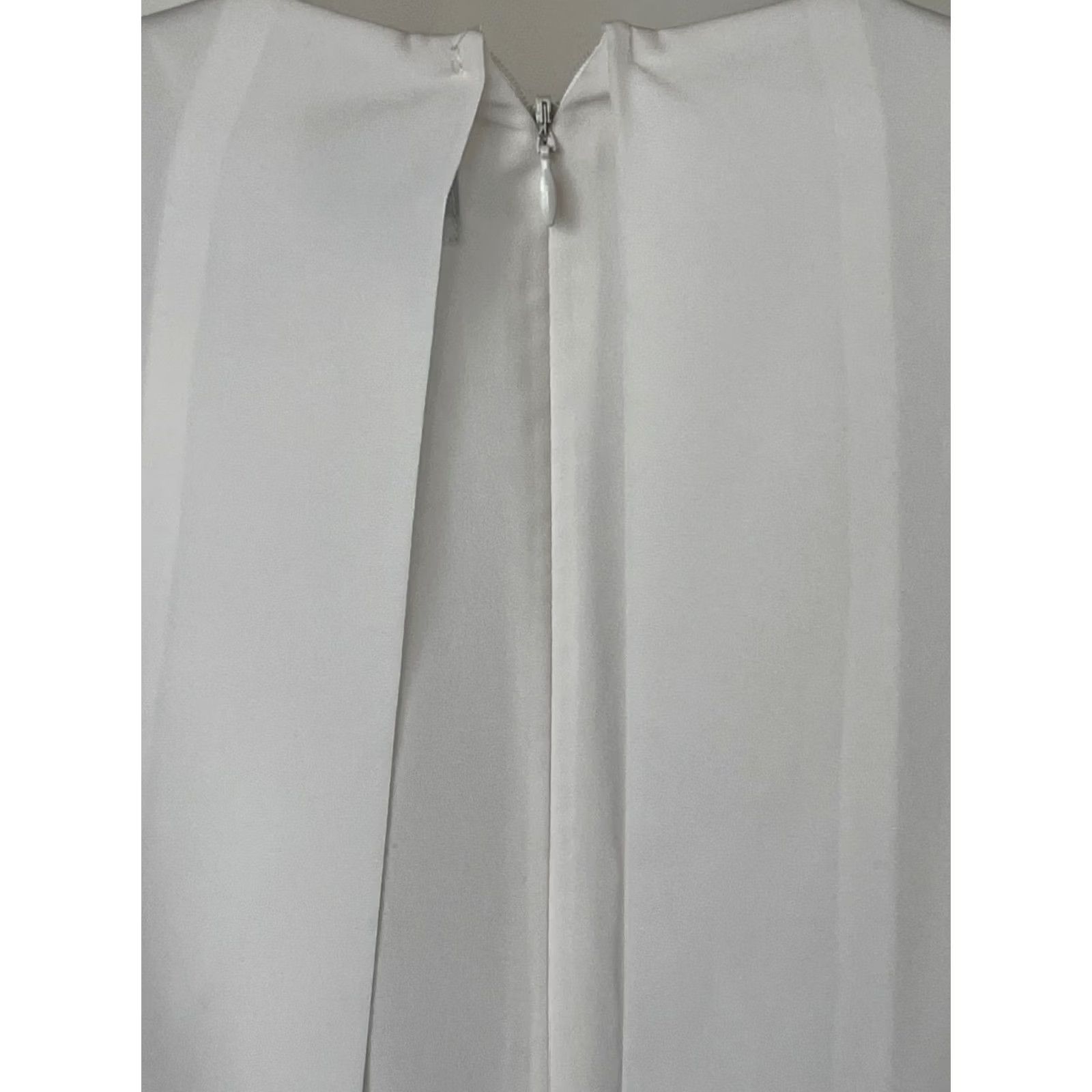 Vintage Cabi Blouse Womens Small White Draped Faux Wrap 3/4 Sleeve Zip Back Top Shirt Size S / US 4 / IT 40 - 6 Thumbnail