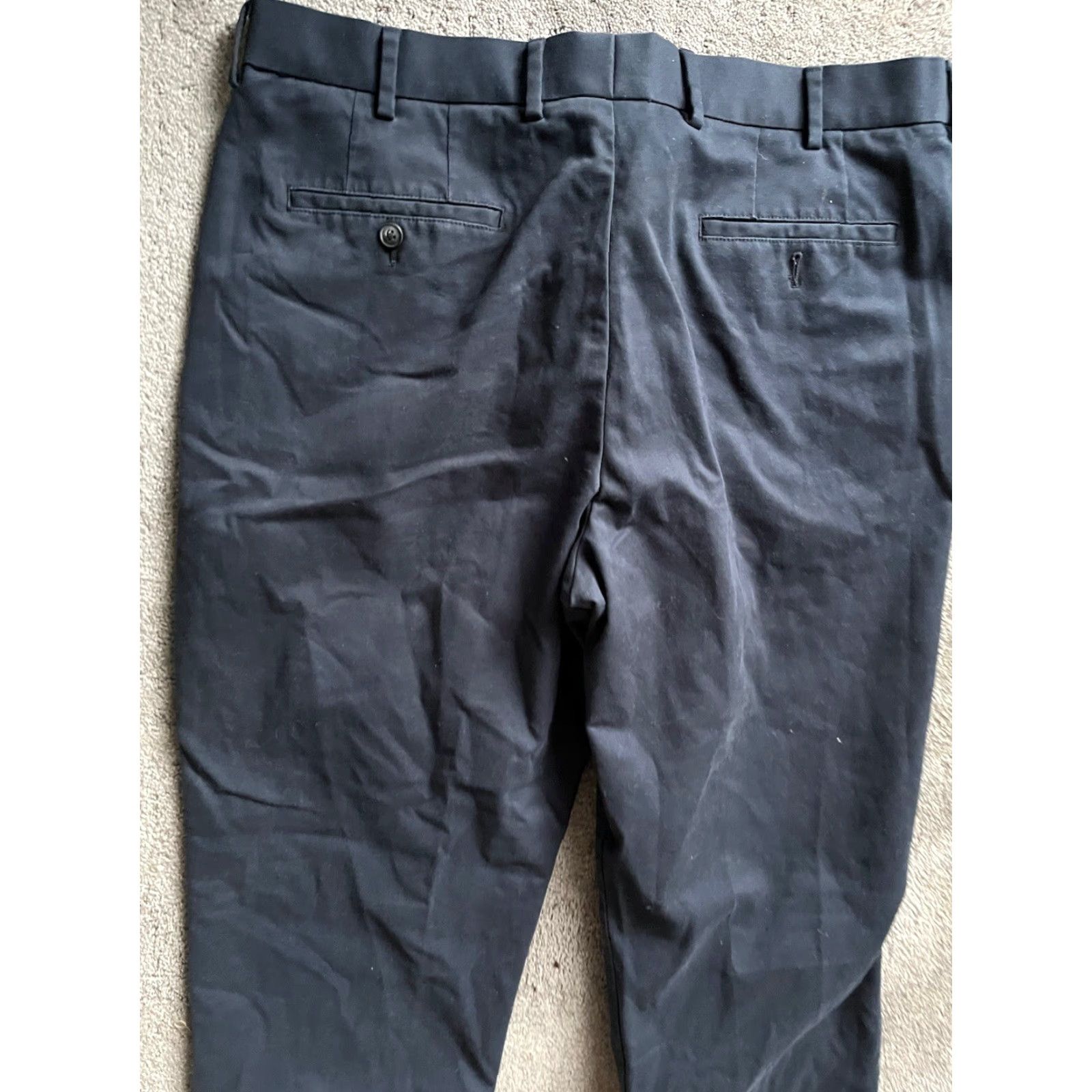 Charles Tyrwhitt Charles Tyrwhitt Pants 38x28 Deep Navy Blue Cotton Classic Slim Fit Men 38 Inseam 28 Flat Front Button Zip Size US 38 / EU 54 - 4 Thumbnail