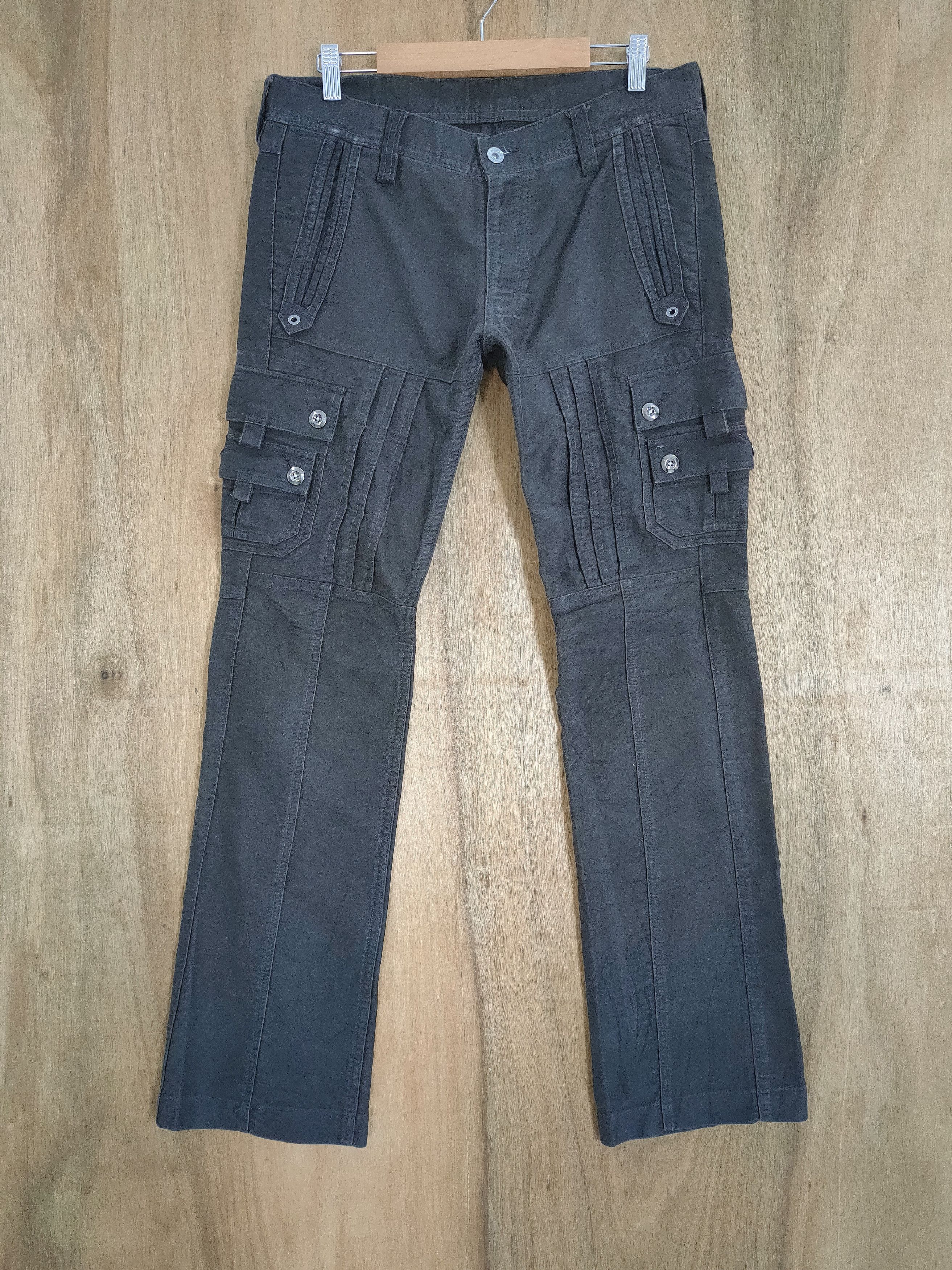 Japanese Brand VINTAGE NICOLE FLARE BROWN BONDAGE CARGO PANTS Size US 32 / EU 48 - 2 Thumbnail