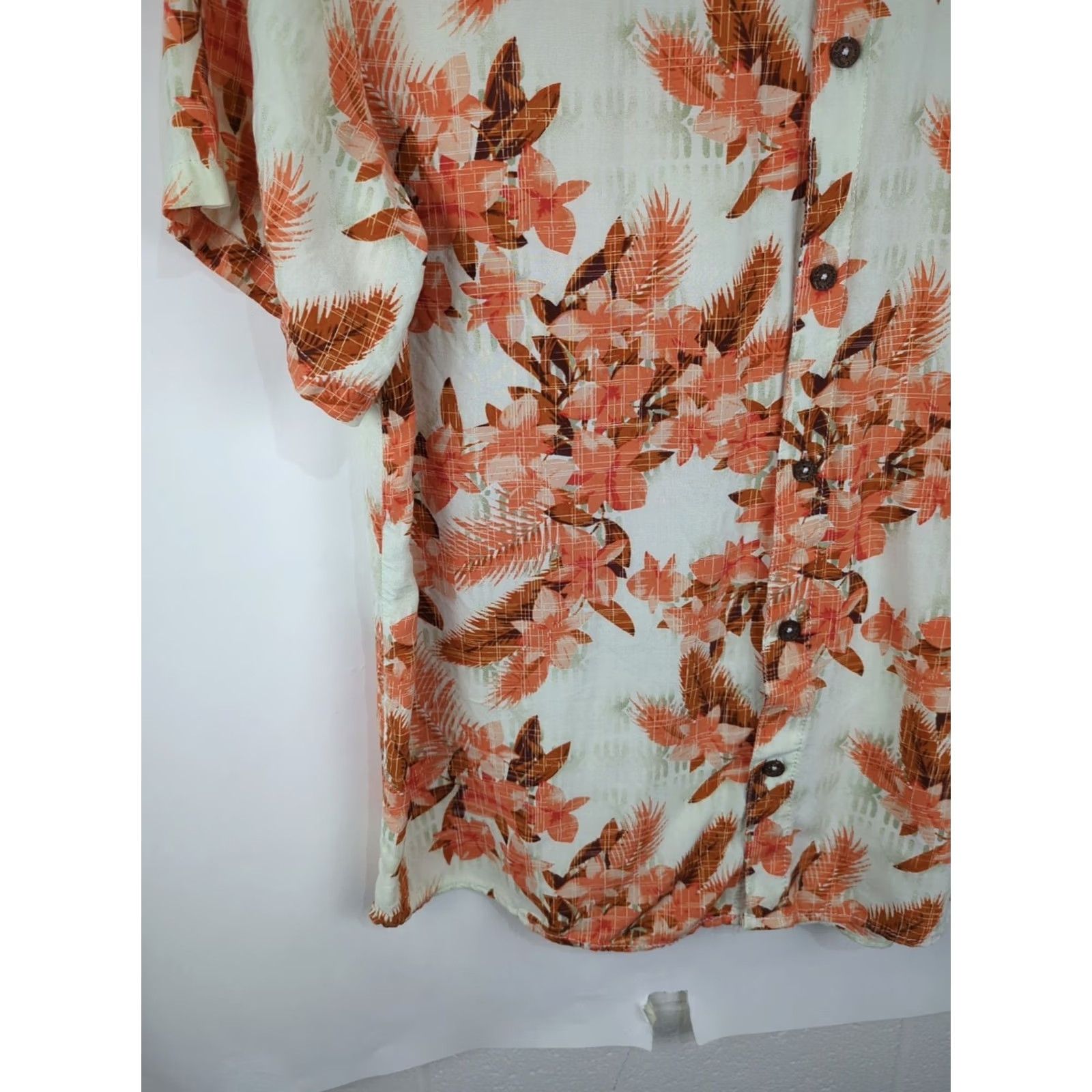 Vintage Margaritaville Hawaiian Shirt Men Orange Rayon Short Sleeve Button-Down XXL Casual Travel Relaxed Fit Size US XXL / EU 58 / 5 - 7 Thumbnail