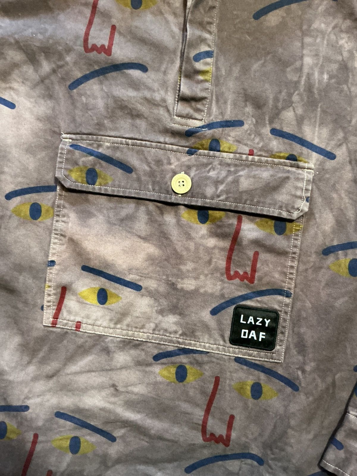 Lazy Oaf Urban Outfitters Lazy Oaf Artist Drawing Faces Smock Jacket Size US L / EU 52-54 / 3 - 7 Thumbnail