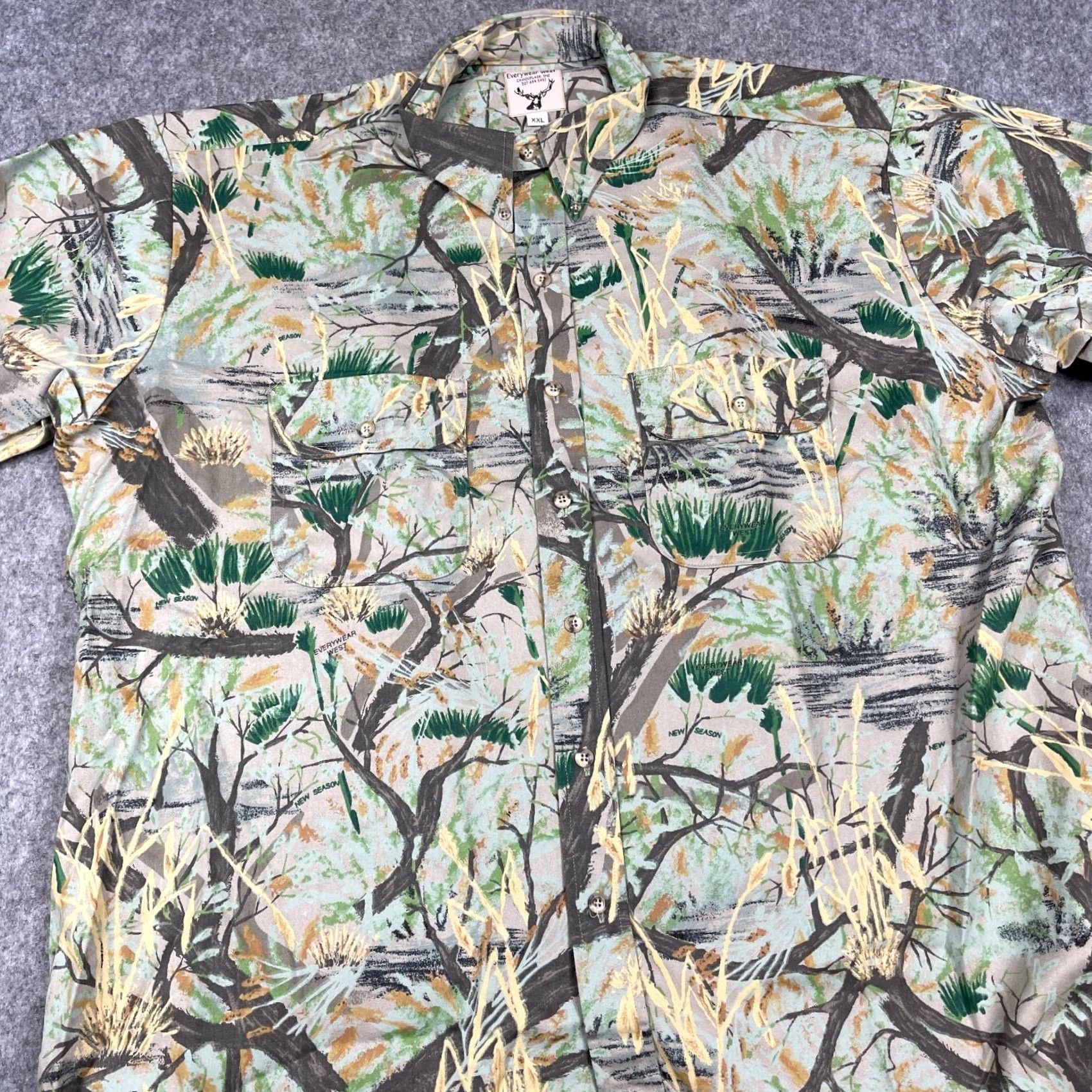 Vintage VINTAGE Everywear West Camouflage Shirt Mens 2XL Winter Fall Spring Long Sleeve Button-Up Chest 56 Outdoor Hunting NWOT Size US XXL / EU 58 / 5 - 4 Thumbnail