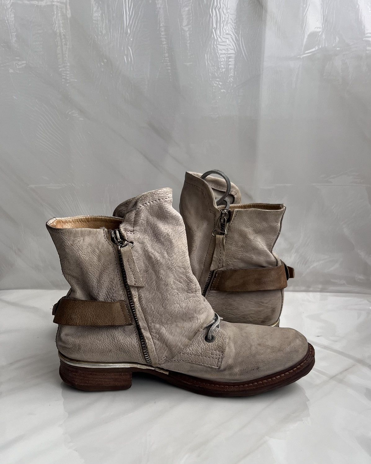 A.S.98 As 98 Airstep Zipper Boho Biker Gray distressed boot Size US 8 / IT 38 - 5 Thumbnail