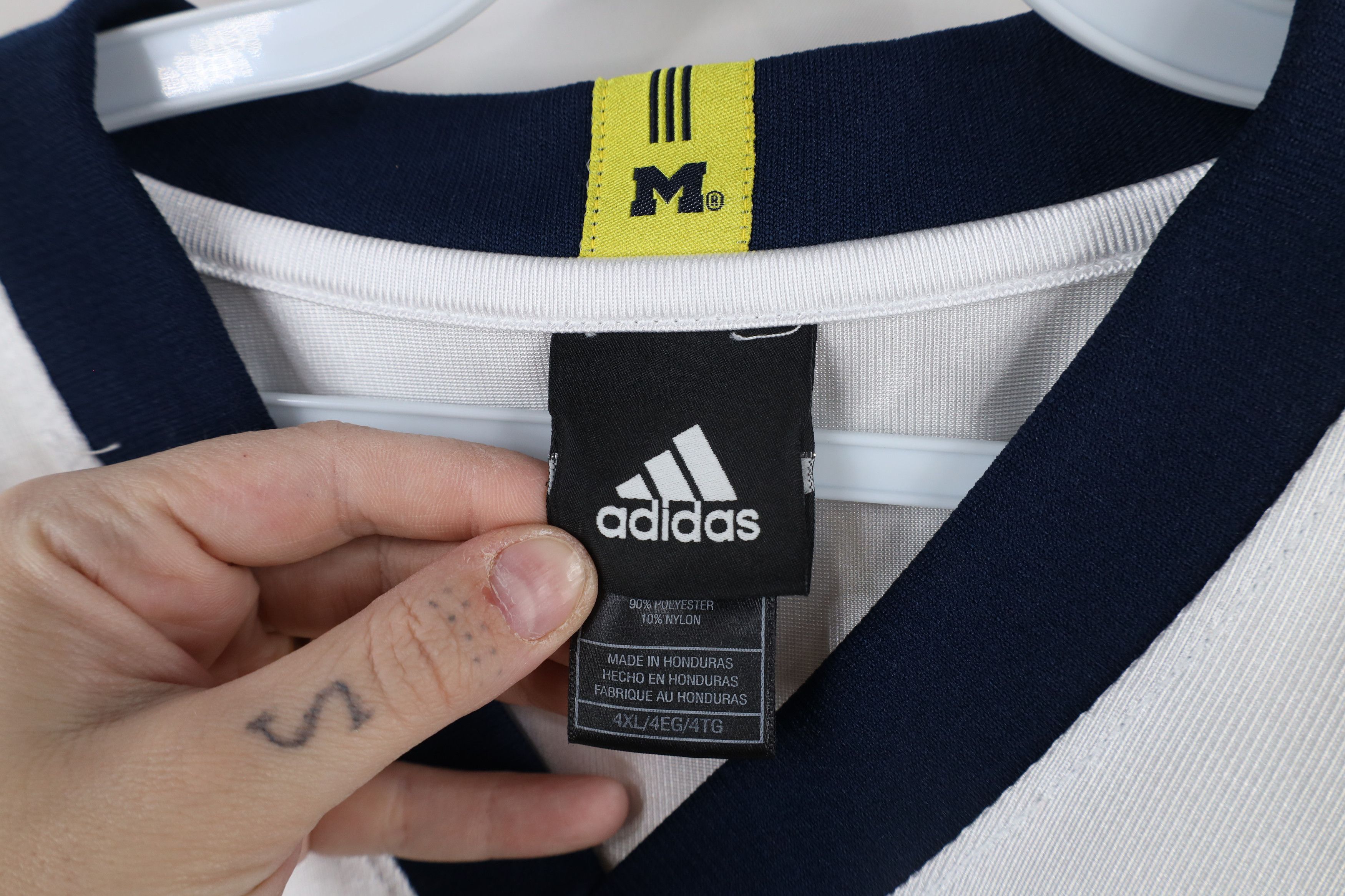 Adidas × Vintage Vintage Adidas University of Michigan Football Jersey #5 Size US XXL / EU 58 / 5 - 10 Thumbnail