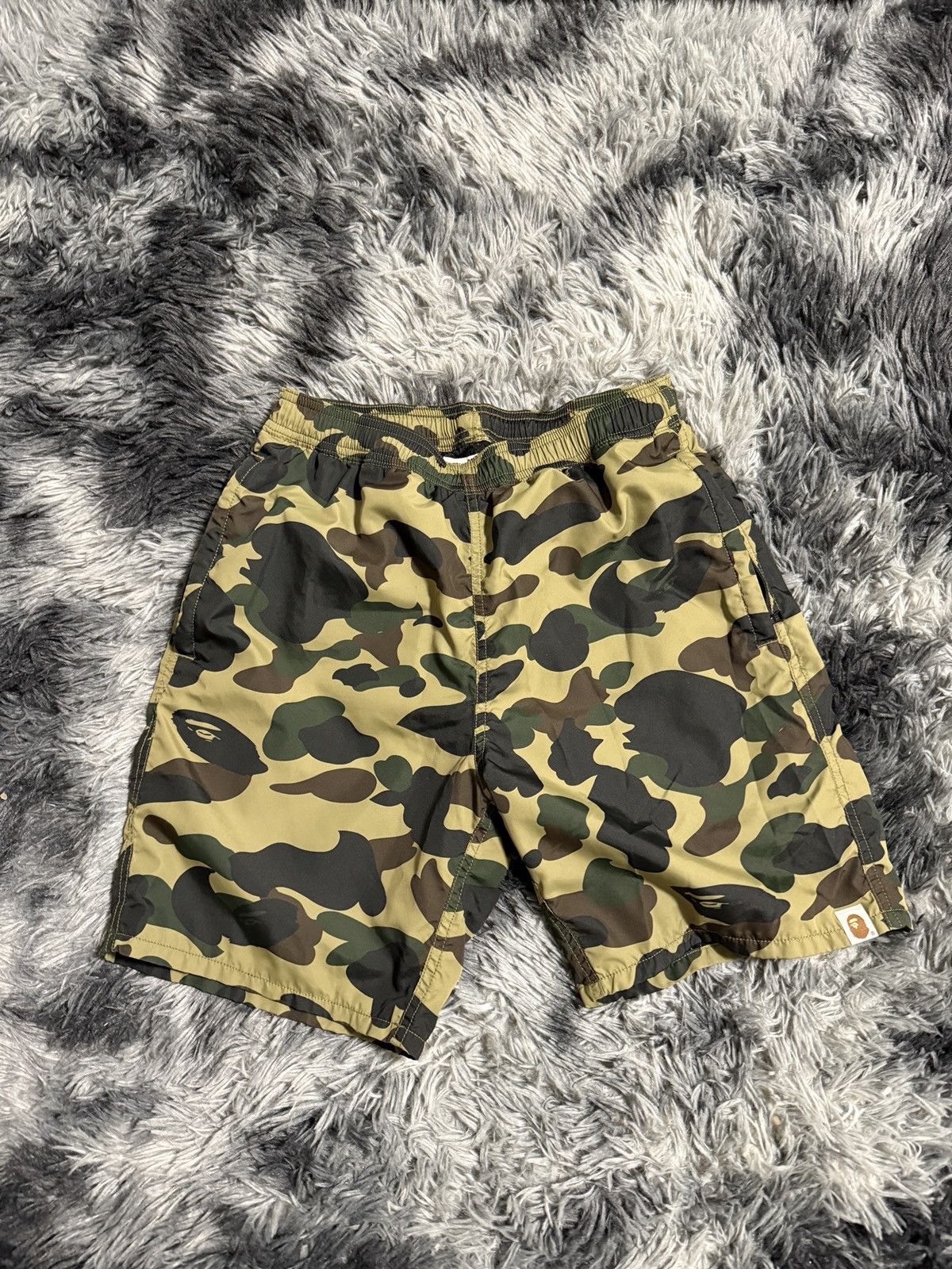 Bape Green Camo Shorts