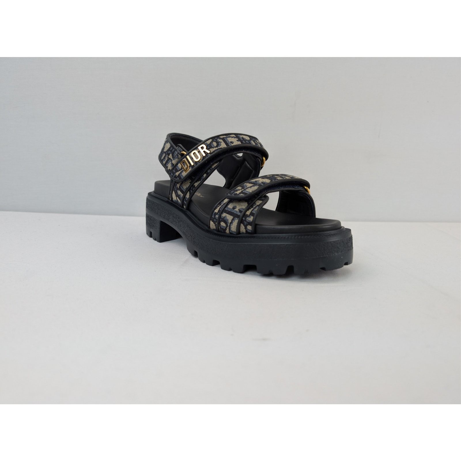 Dior o1rshd1 Oblique Fabric canvas Dioract platform sandal black Size US 8 / IT 38 - 2 Thumbnail