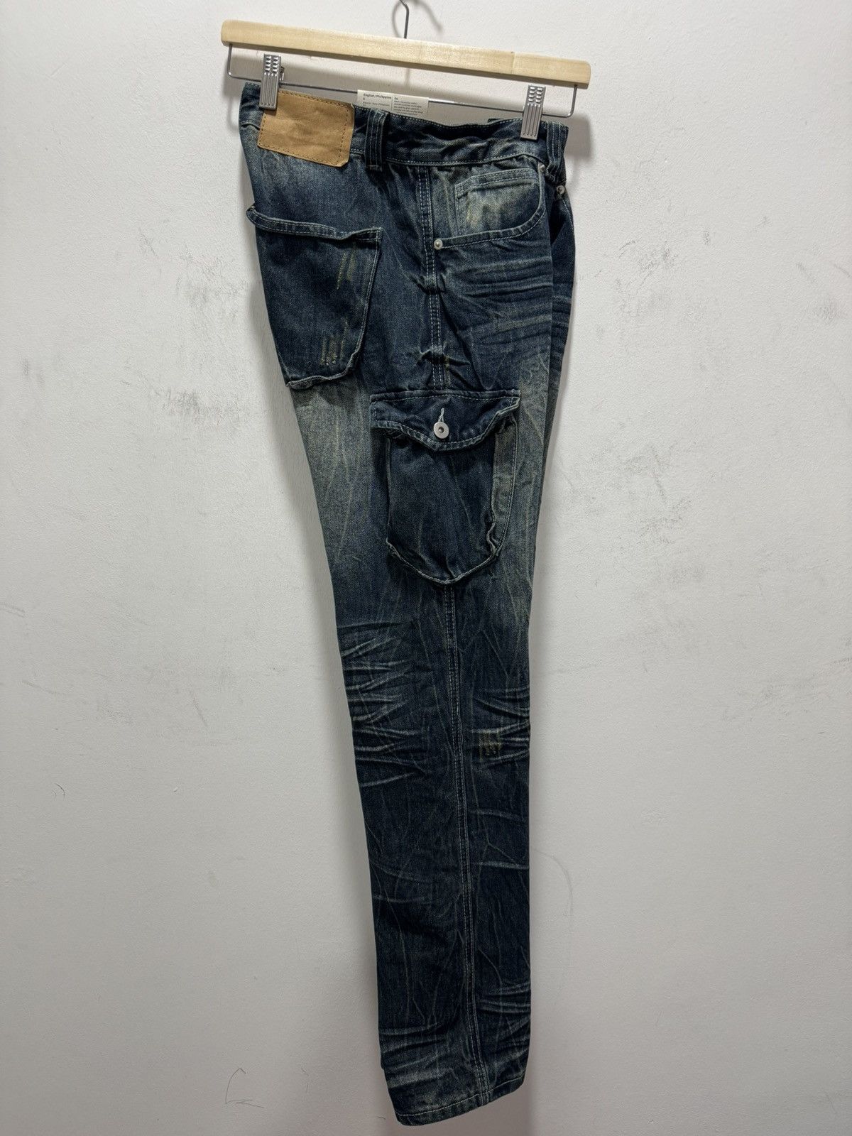 Vintage VINTAGE ARCADE CARGO STYLE RARE DISTRESSED DENIM JEANS Size US 29 - 13 Thumbnail