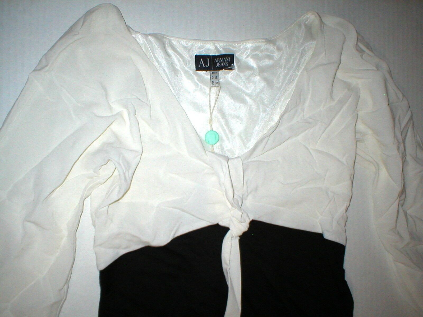 Armani New Women NWT 4 Armani Jeans AJ White Black Italy S Dress 40 Size S / US 4 / IT 40 - 4 Thumbnail