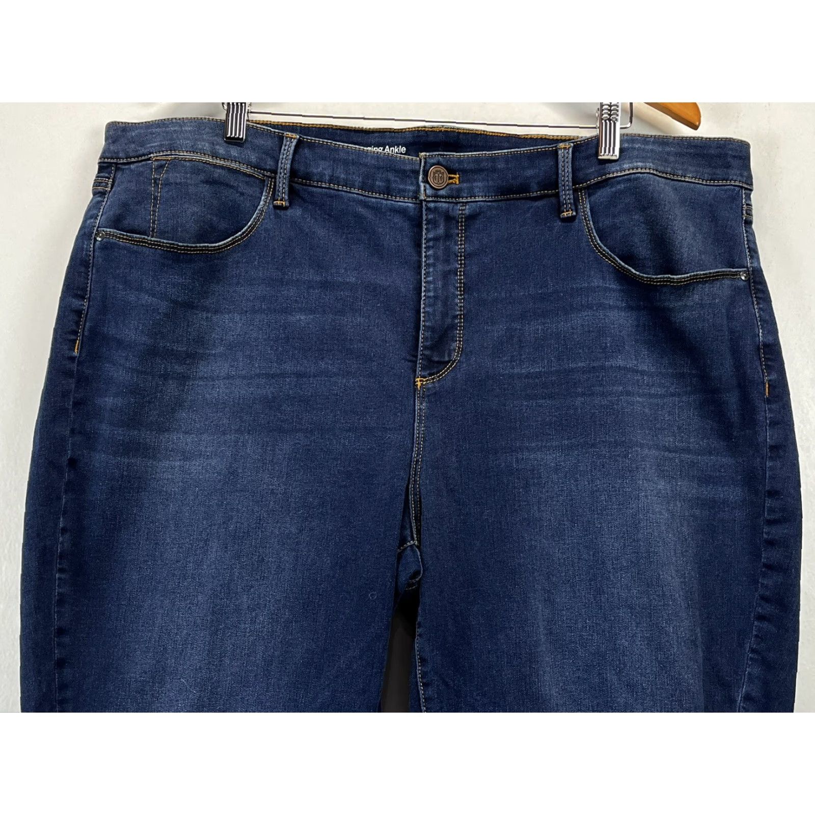 Talbots VINTAGE Talbots Women's Jeans Jegging Ankle Pants Plus 22W Medium Wash High Waist Pockets Size 40" / US 18 - 2 Thumbnail