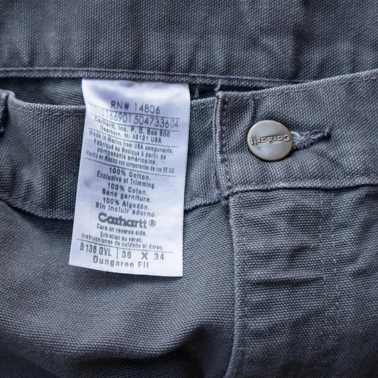 Carhartt VINTAGE GREY CARHARTT DOUBLE KNEE CARPENTER PANTS (W36) Size US 36 / EU 52 - 5 Thumbnail