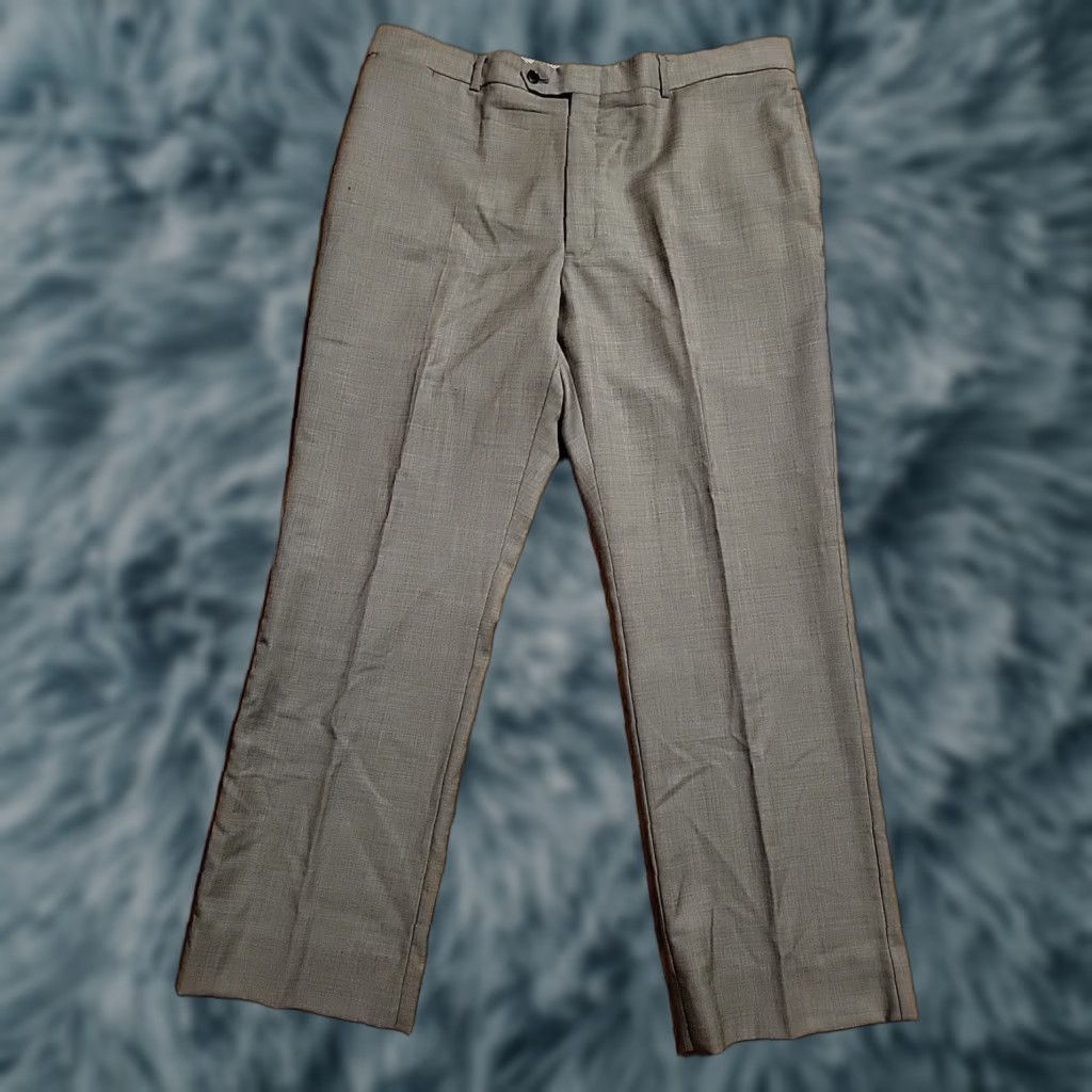 Tommy Hilfiger Tommy Hilfiger Pants Dress Flat Front 100% Wool Brown 40 x 31.5" Men Regular Adult Mens Size US 40 / EU 56 - 1 Thumbnail