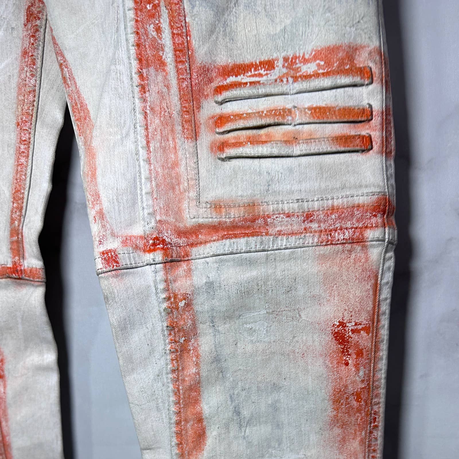 Rick Owens Drkshdw Painted Wax Nagakin Denim by Nyree Morrison Size US 31 - 6 Thumbnail