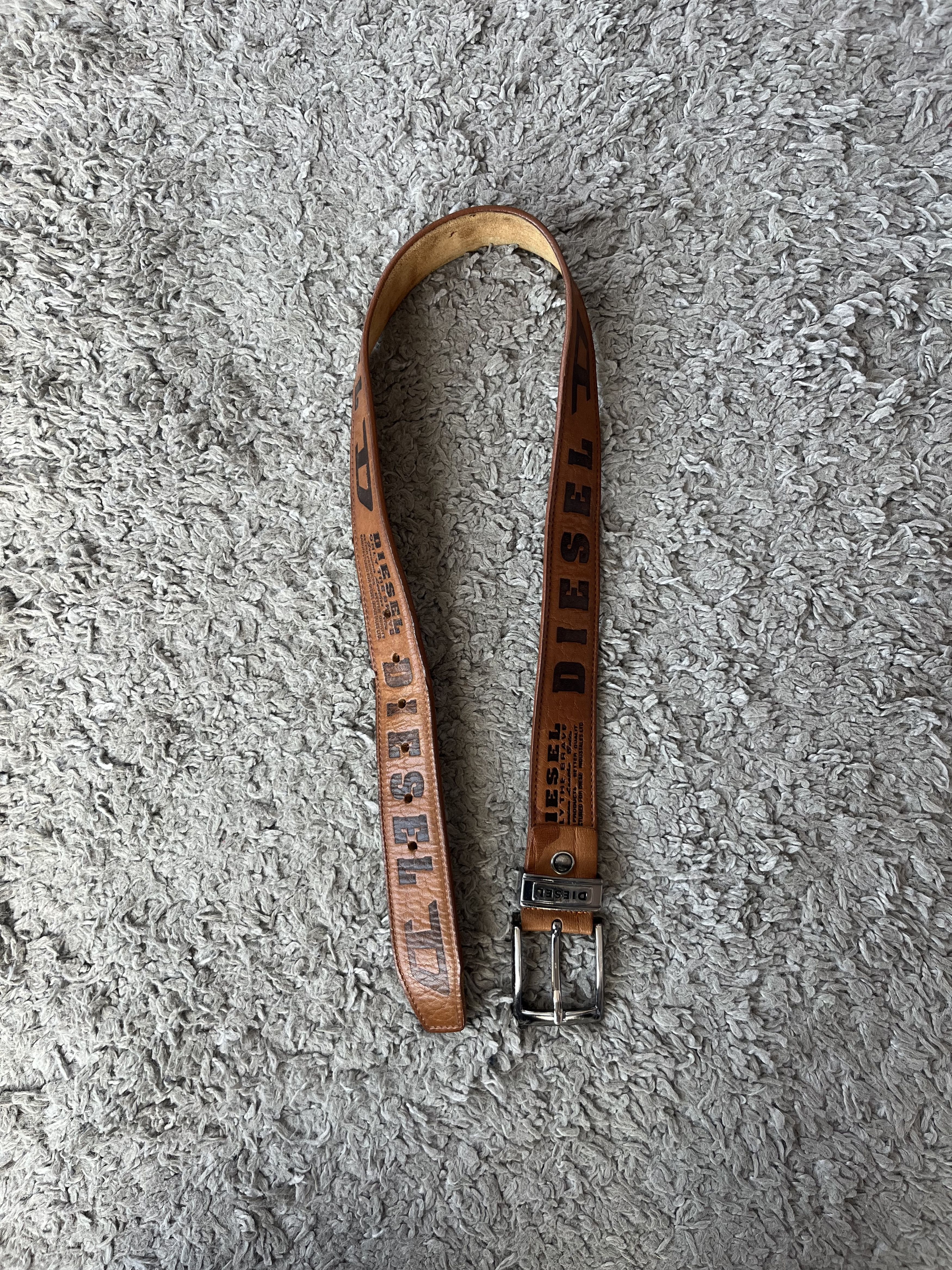 Diesel DIESEL Style Belt Multi Logo 100% Leather Brown Color Size ONE SIZE - 1 Thumbnail