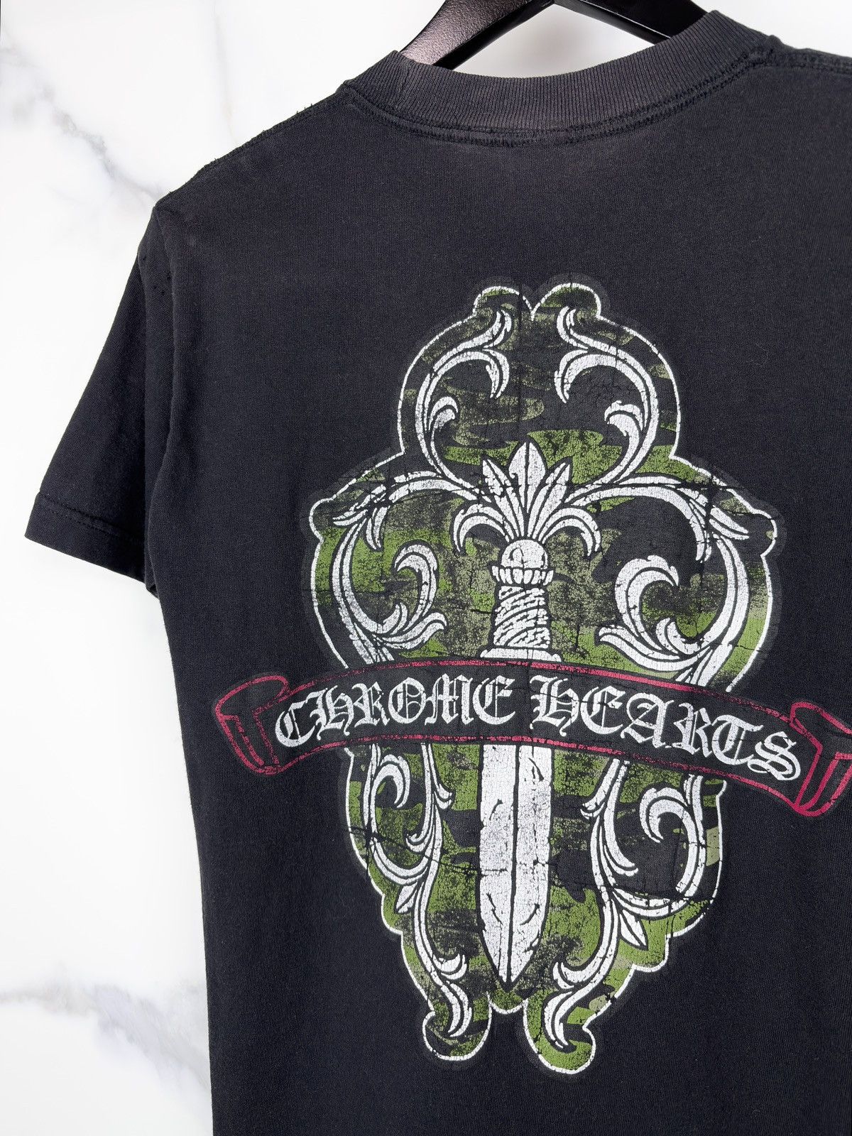 Chrome Hearts Chrome Hearts Vintage Faded Vine Dagger Pocket Tshirt Black Size US S / EU 44-46 / 1 - 3 Thumbnail