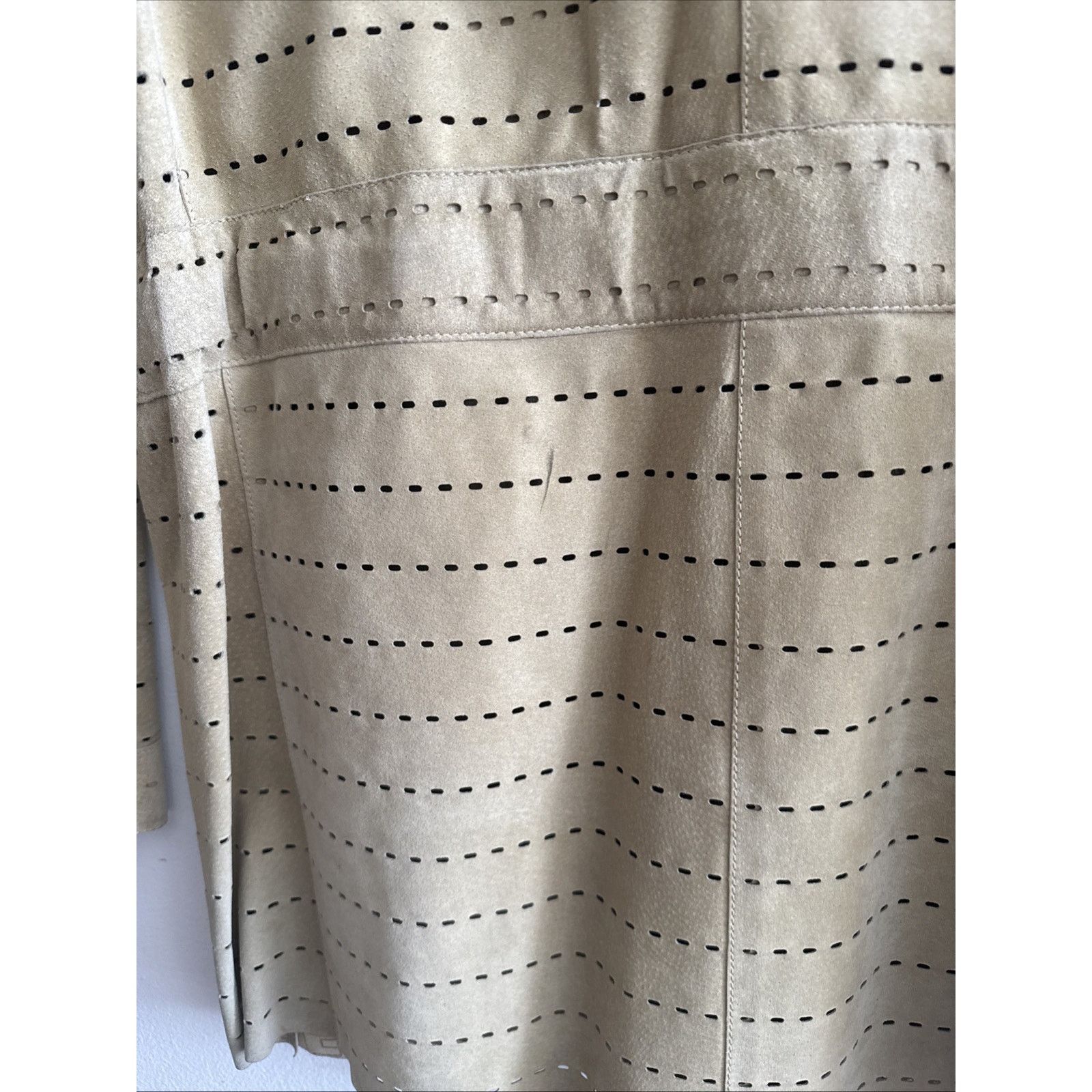 Fendi Fendi Perforated Suede Monogram Leather Unisex Jacket Size L / US 10 / IT 46 - 7 Thumbnail