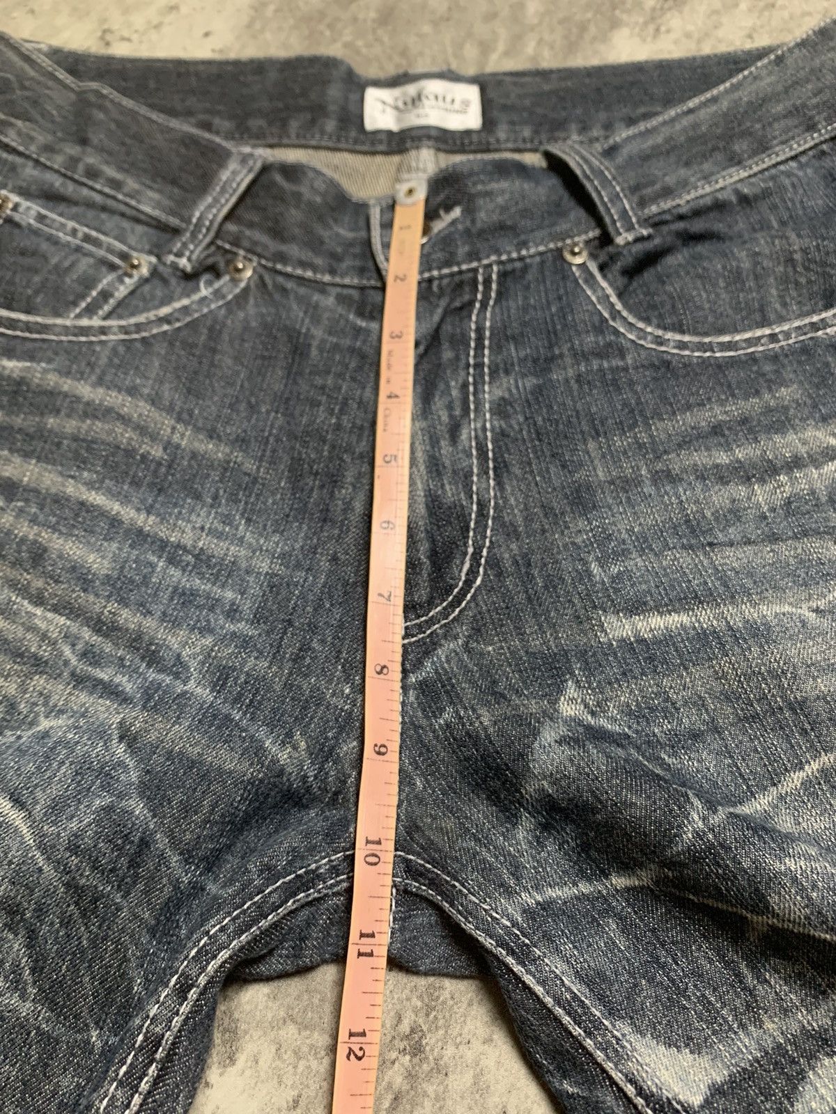 Tornado Mart Nylaus Japanese Clawmark Acid Wash Jorts Size US 31 - 13 Thumbnail