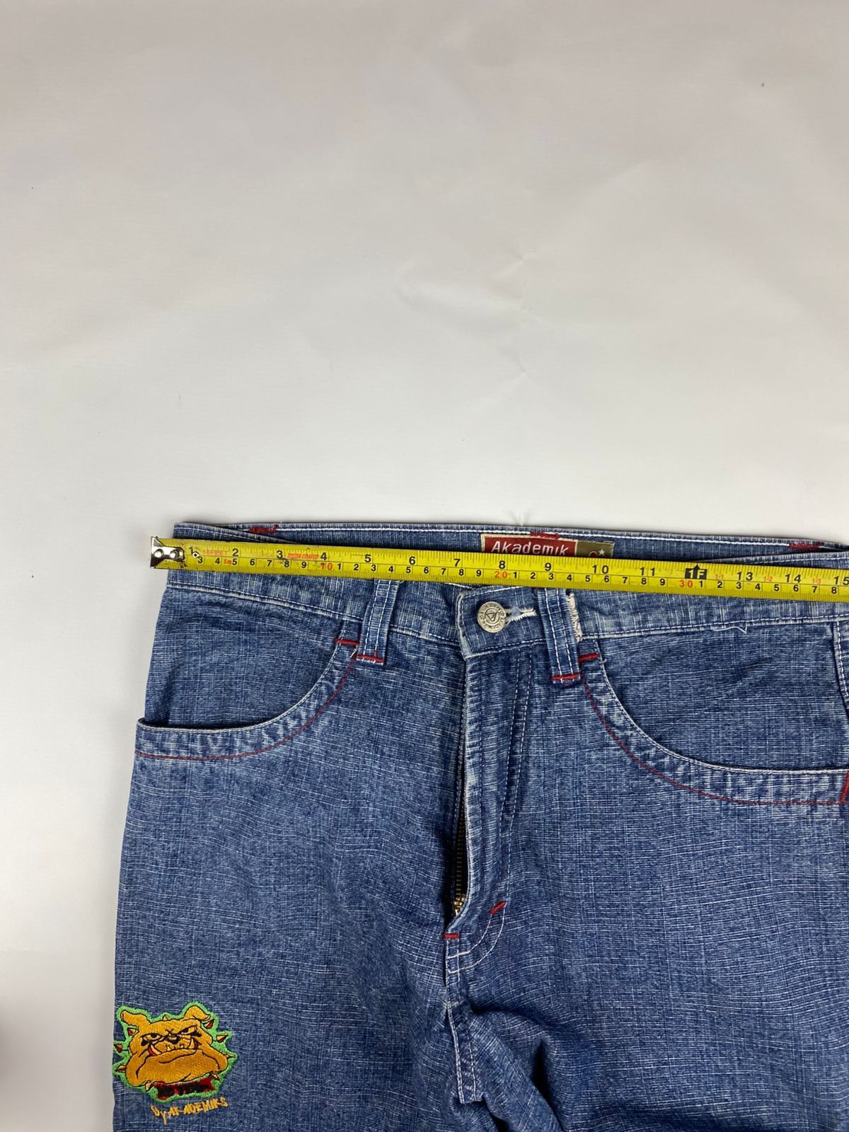 Vintage Akademik Y2K Denim Long Pants