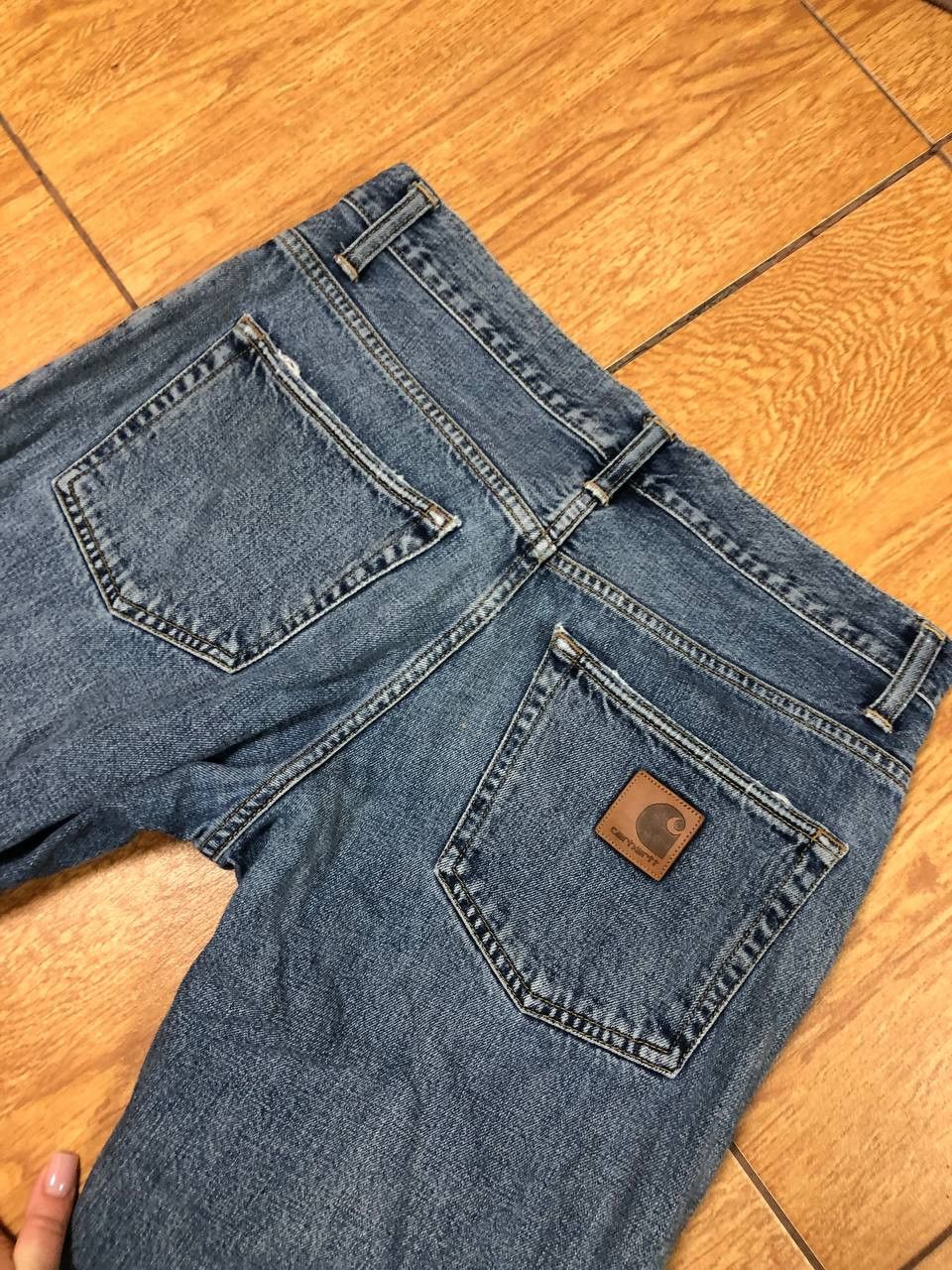 Carhartt × Japanese Brand Crazy Crash Dirty Baggy Faded Jean Japan Avant Garde Style Size US 32 / EU 48 - 5 Thumbnail
