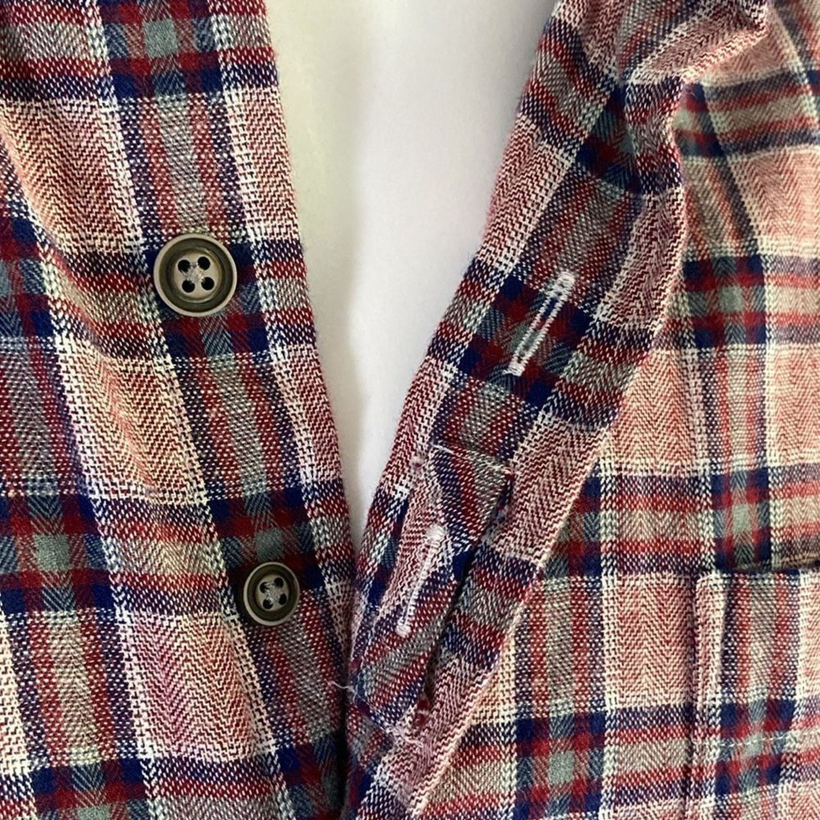 johnnie-O Johnnie O Mens Shirt Size L Red Plaid Cotton Button Up Top Size US L / EU 52-54 / 3 - 7 Thumbnail