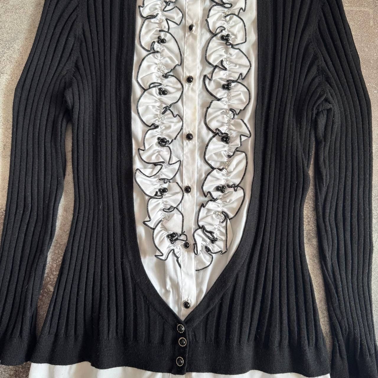 20471120 × Vintage Super Sexy Vintage Y2K Long Sleeve Blouse Size L / US 10 / IT 46 - 5 Thumbnail