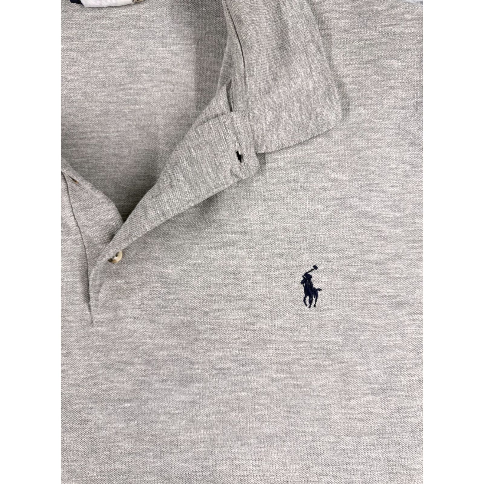 Ralph Lauren VINTAGE Ralph Lauren Polo Shirt Mens Large Gray 70s Cotton Knit Short Sleeve Size US L / EU 52-54 / 3 - 6 Thumbnail