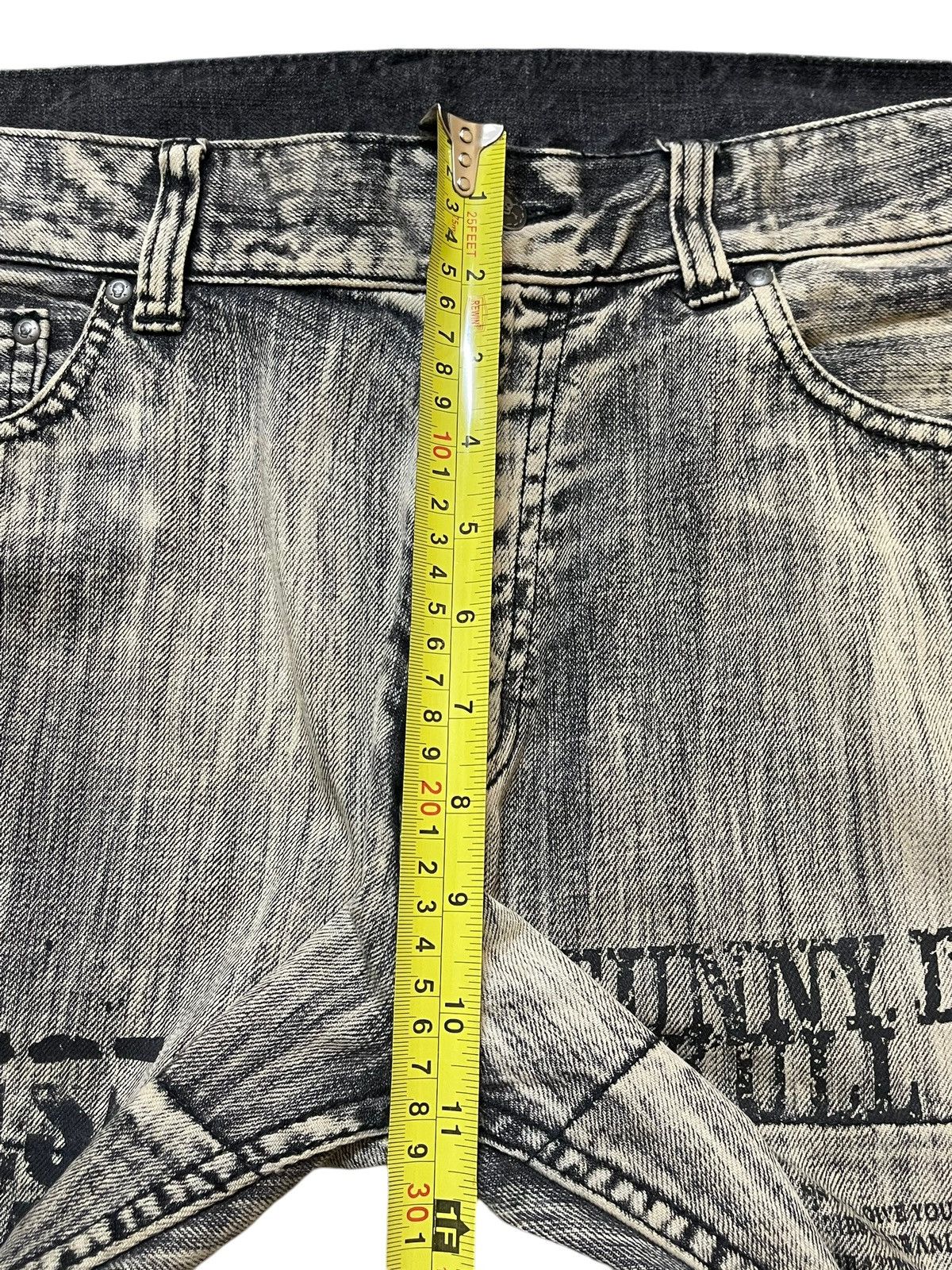 If Six Was Nine Vintage Japanese Brand Punk Skull Distressed Wide Leg Jeans Size US 34 / EU 50 - 15 Thumbnail