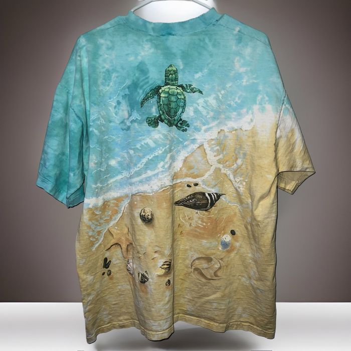 Vintage Vintage 1996 Liquid Blue Sea Turtles AOP | Grailed